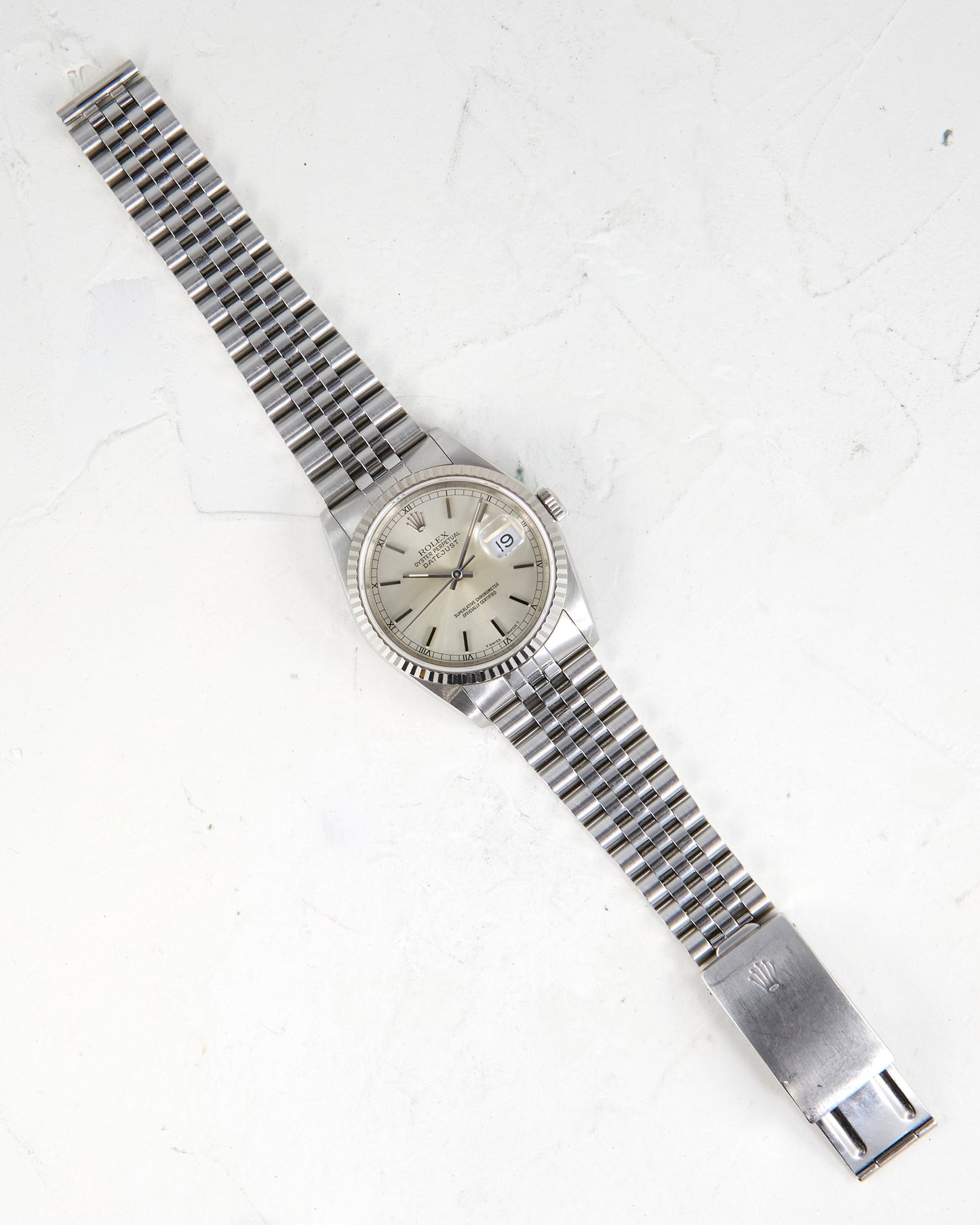 Rolex Datejust 16234 Silver Dial on Jubilee