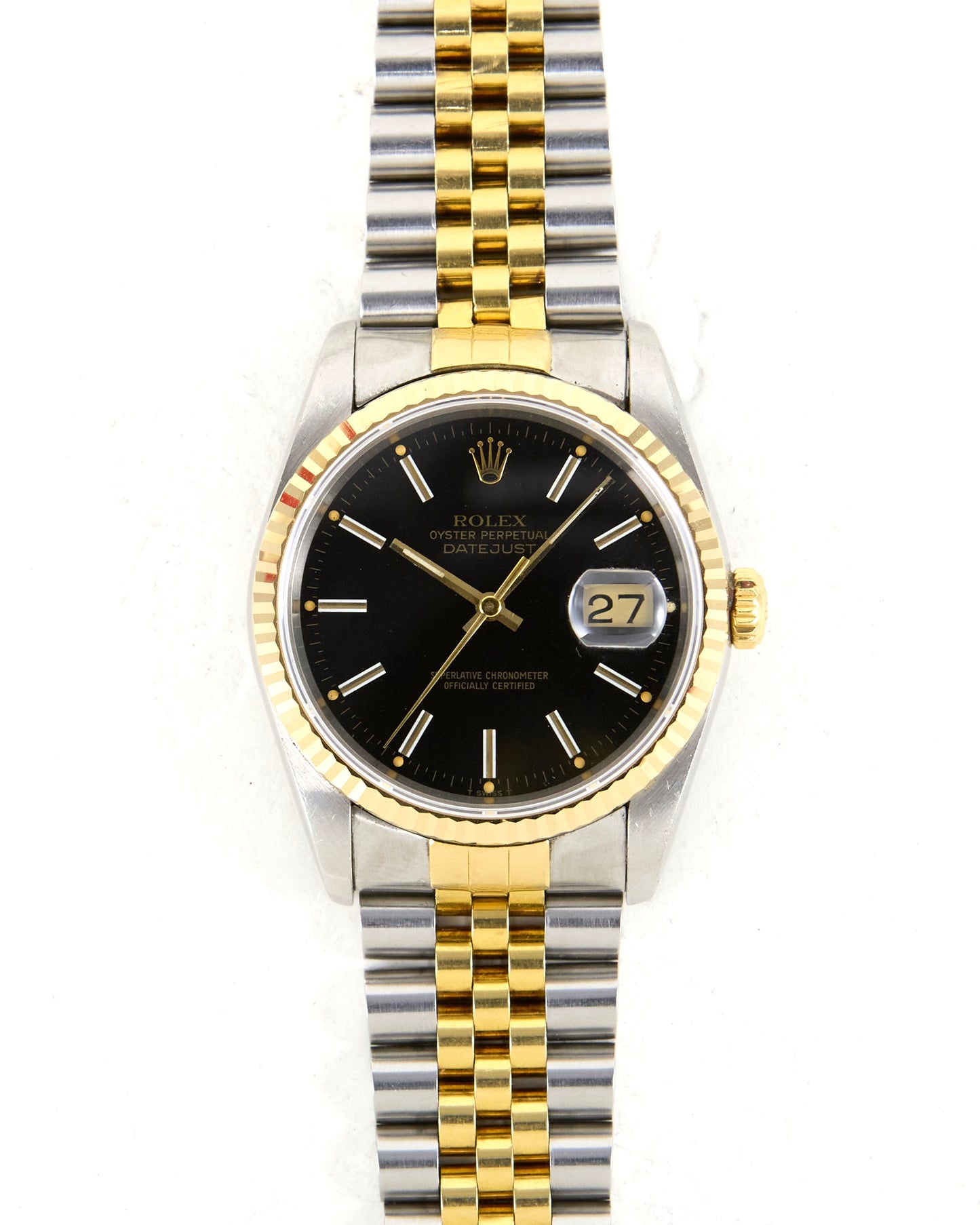 Rolex Datejust 16233 Black Dial with Service Papers