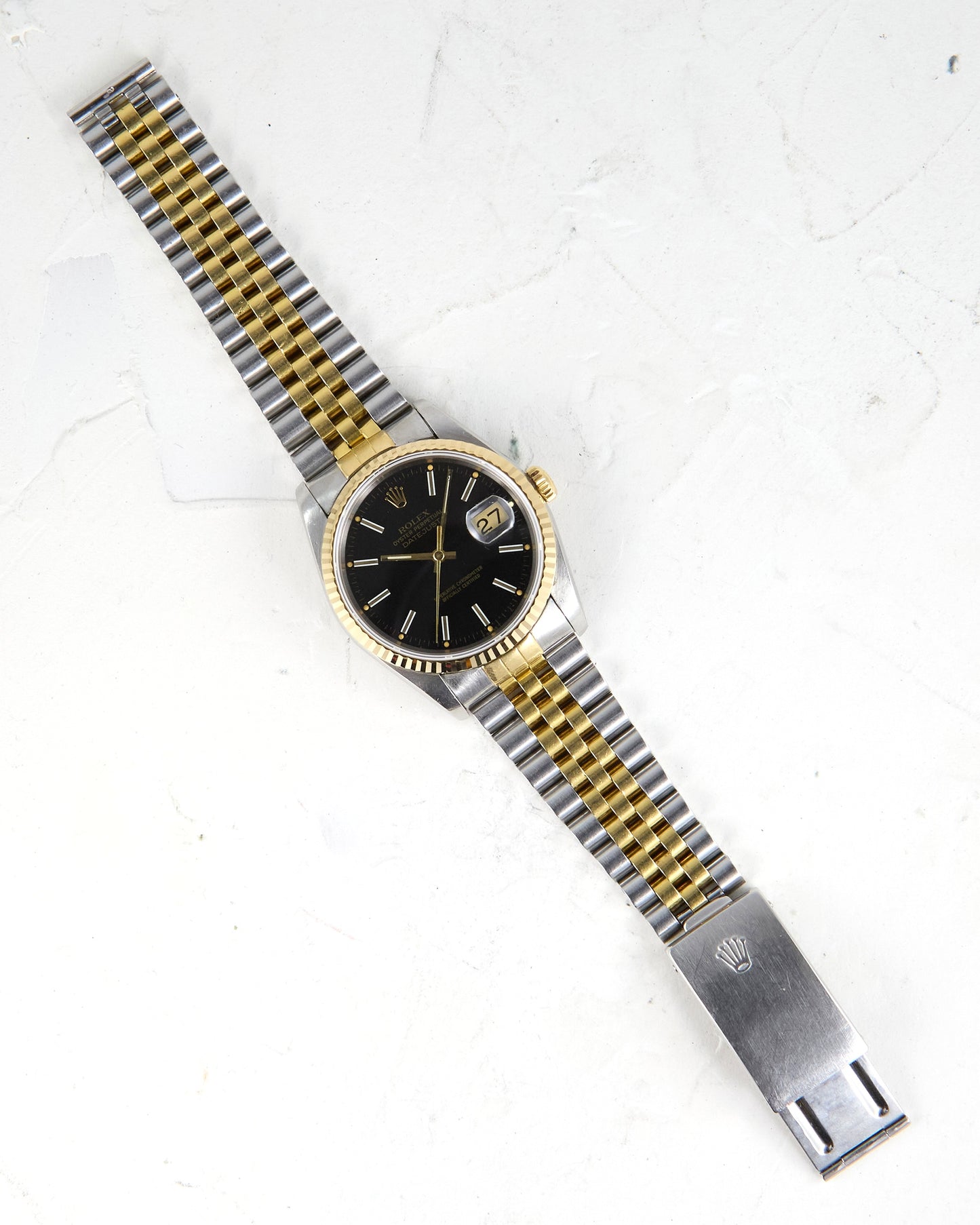 Rolex Datejust 16233 Black Dial with Service Papers