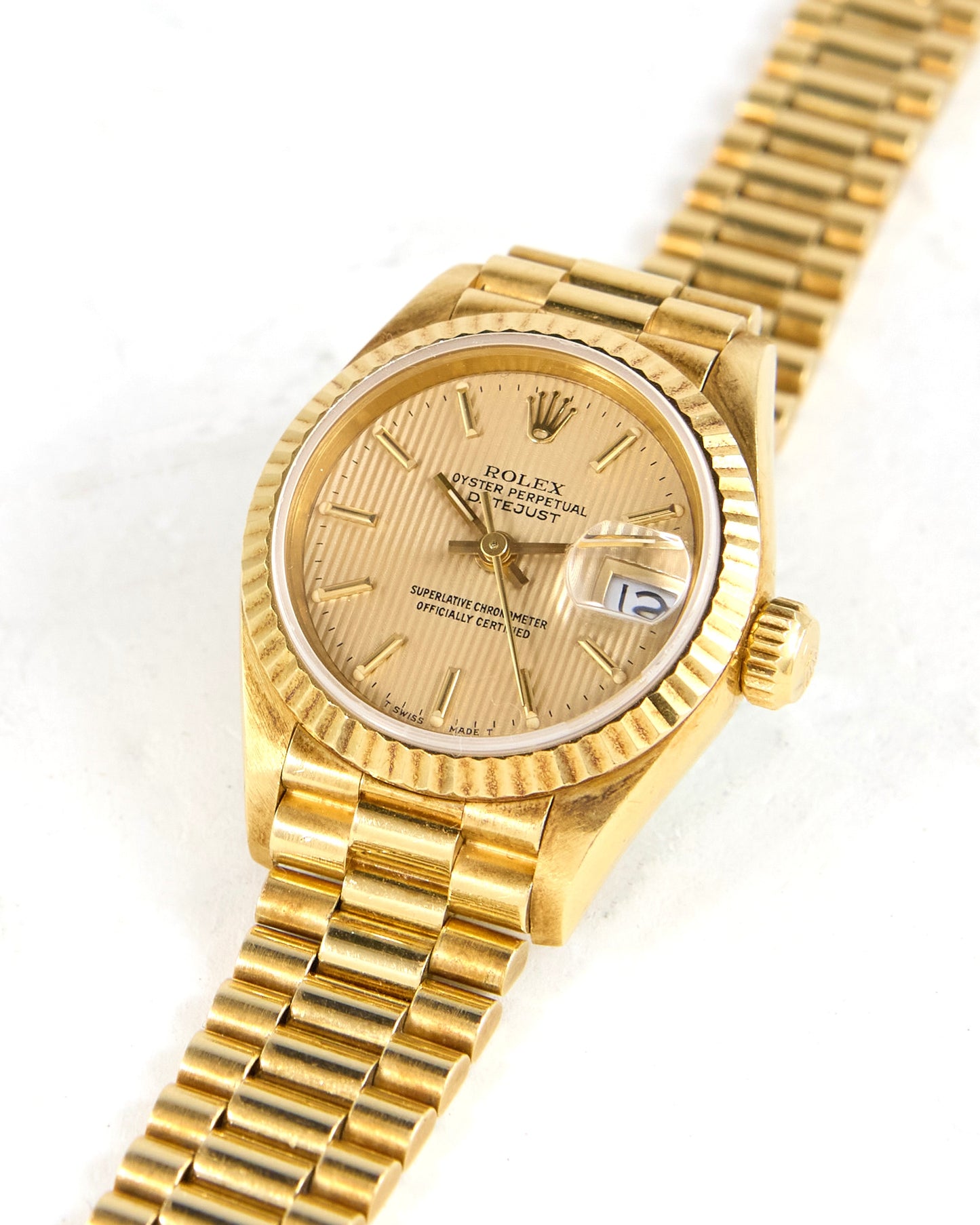 Rolex Ladies Datejust Tapestry Dial on President Bracelet