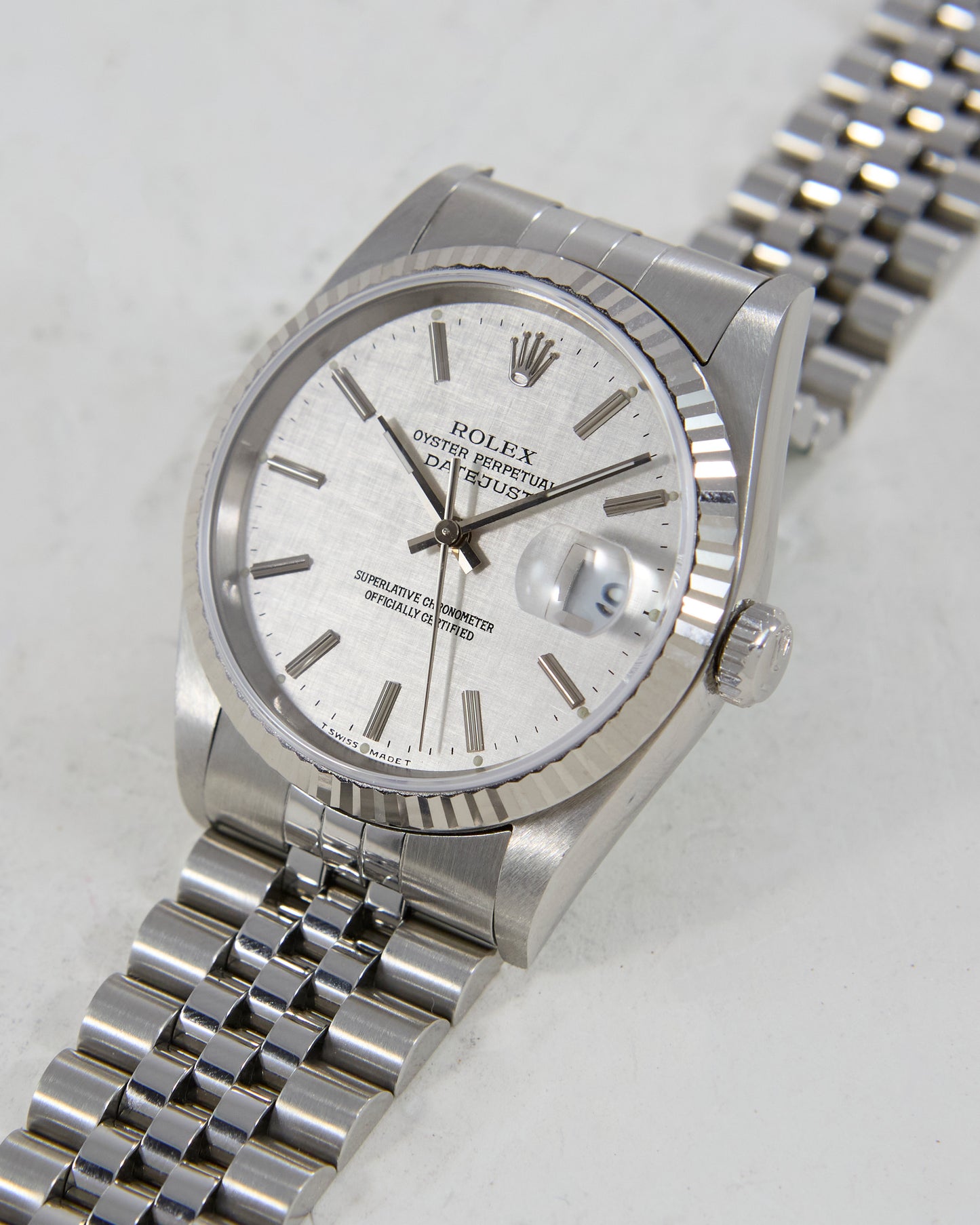 Rolex Datejust Linen Dial Unpolished