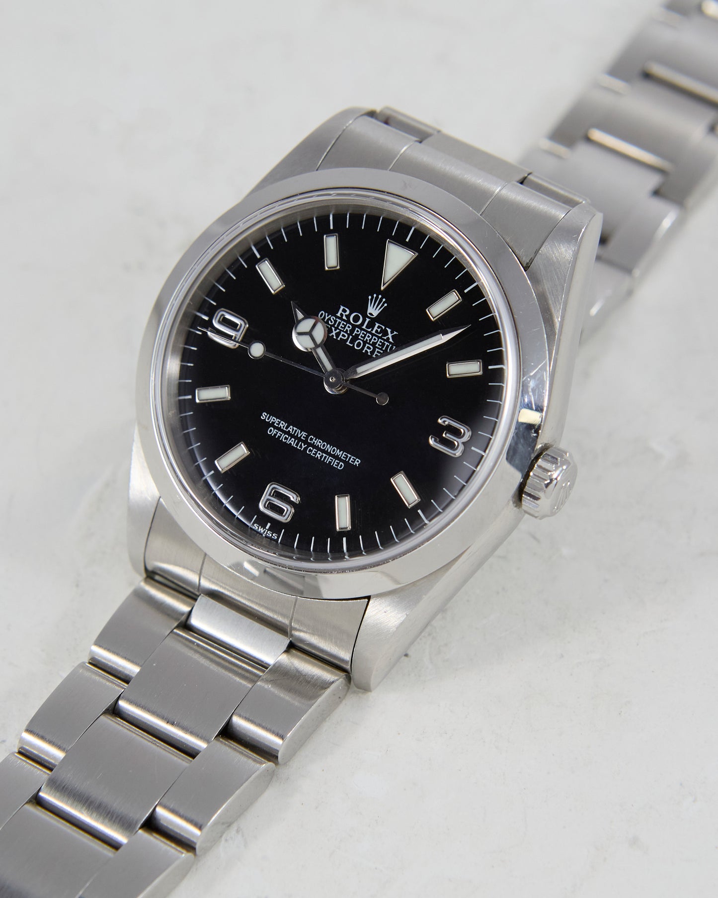 Rolex Explorer I "Swiss Only" Dial with Box & Papers