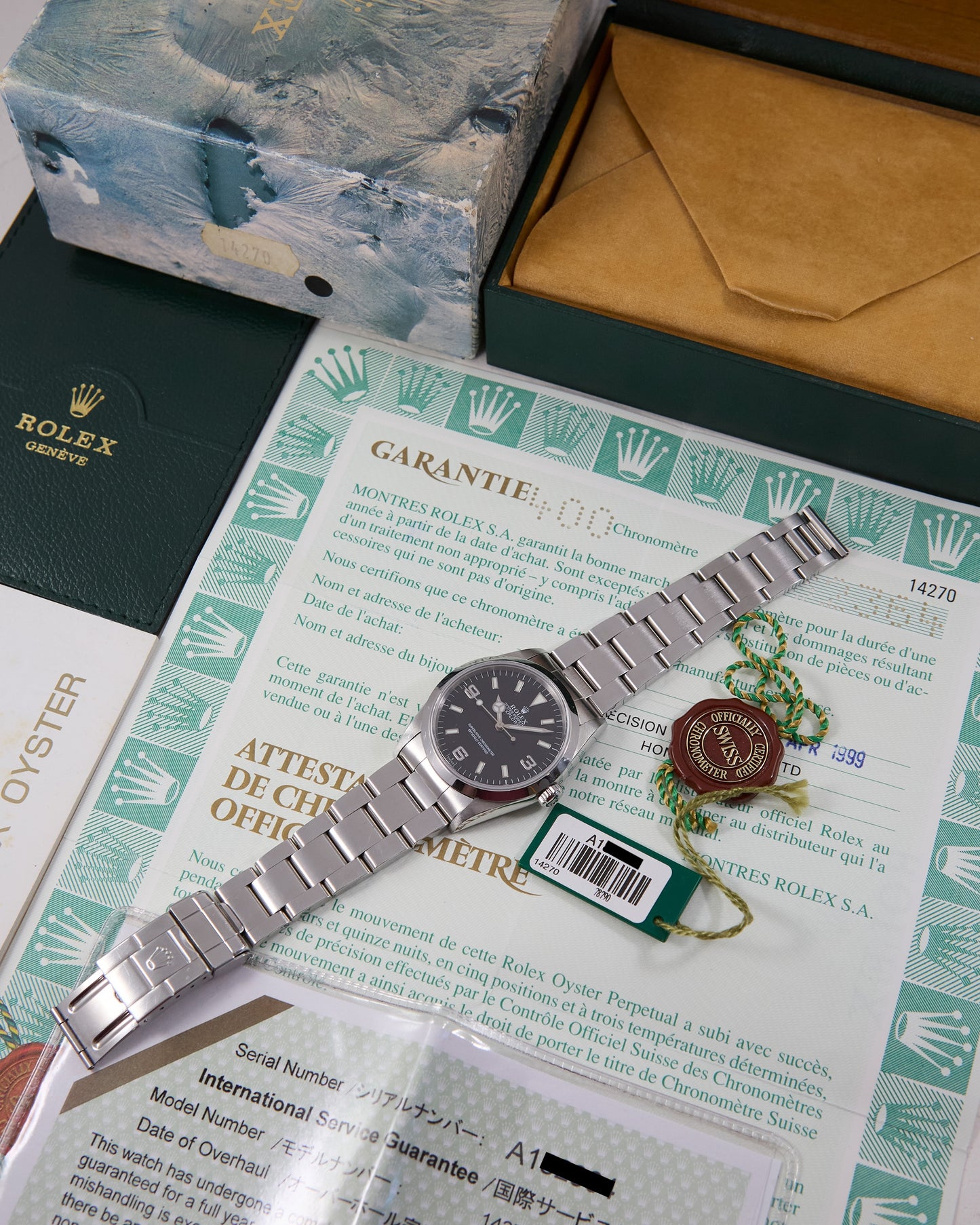 Rolex Explorer I "Swiss Only" Dial with Box & Papers