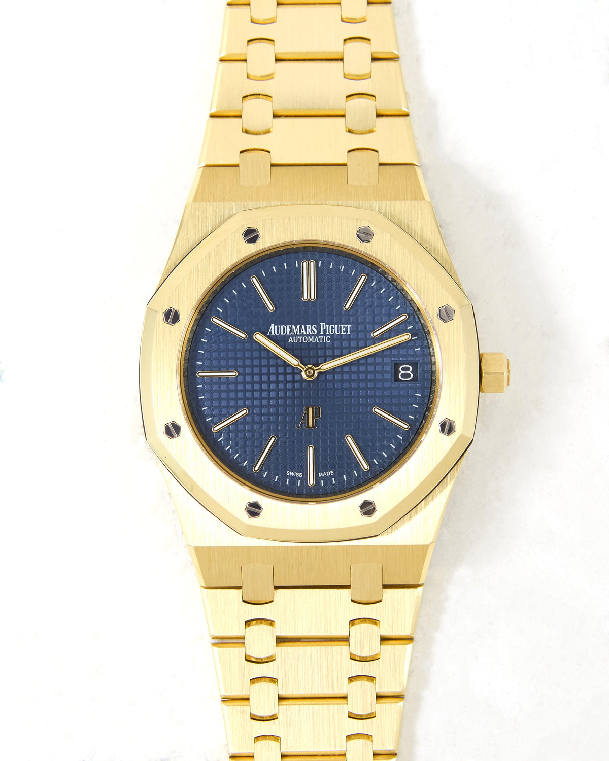 Audemars Piguet Royal Oak Jumbo "Extra Thin" 15202BA Blue Dial with Box & Papers