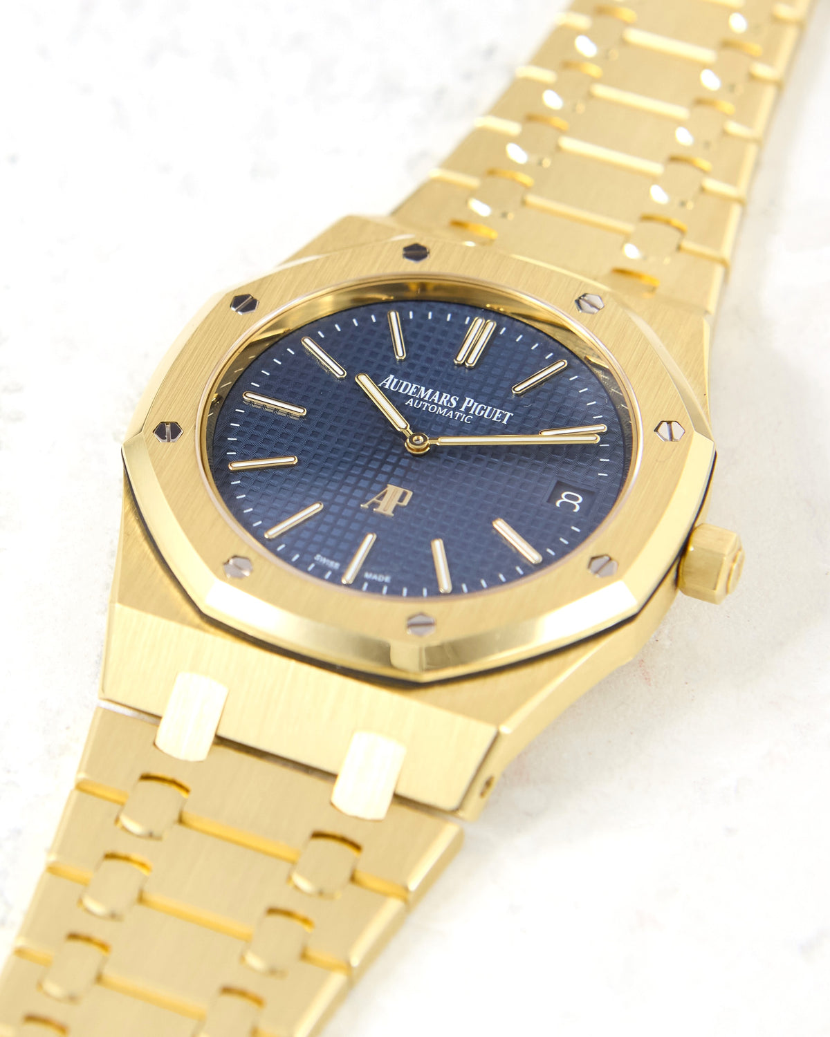 Audemars Piguet Royal Oak Jumbo "Extra Thin" 15202BA Blue Dial with Box & Papers