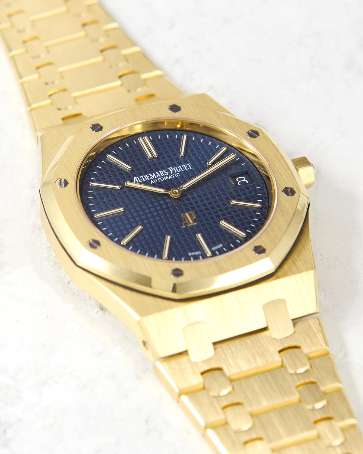 Audemars Piguet Royal Oak Jumbo "Extra Thin" 15202BA Blue Dial with Box & Papers