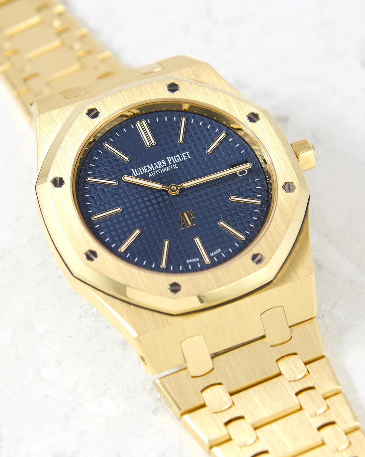 Audemars Piguet Royal Oak Jumbo "Extra Thin" 15202BA Blue Dial with Box & Papers