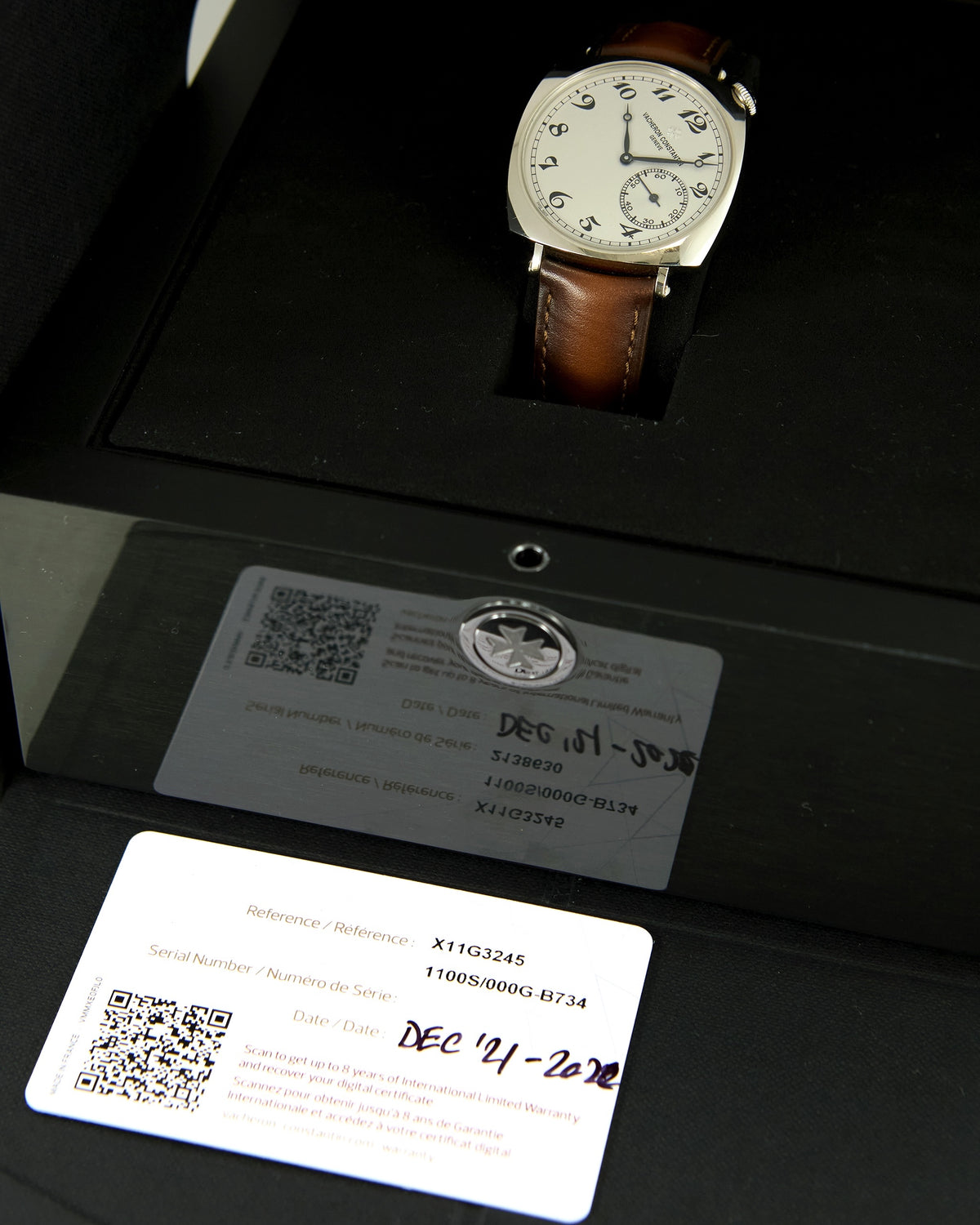 Vacheron Constantin Historiques American 1921 1100S in White Gold Case with Box & Papers