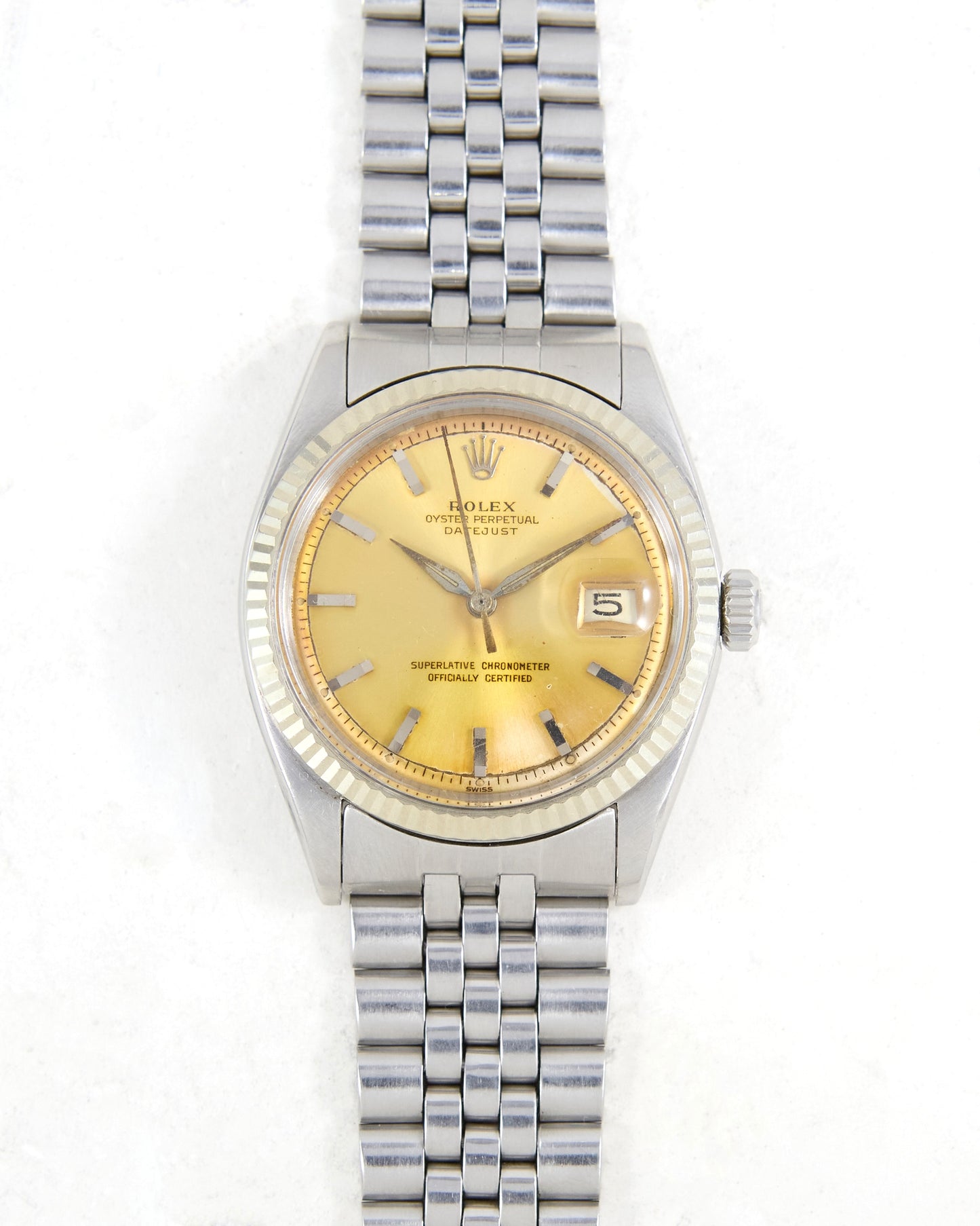 Rolex Datejust 1601 Tropical "Swiss Only" Dial with Alpha Hands on Jubilee Bracelet