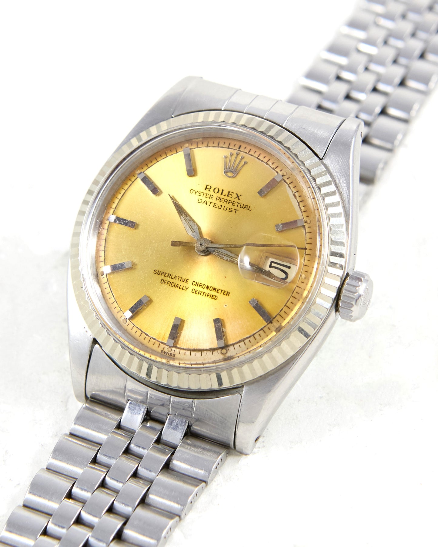 Rolex Datejust 1601 Tropical "Swiss Only" Dial with Alpha Hands on Jubilee Bracelet