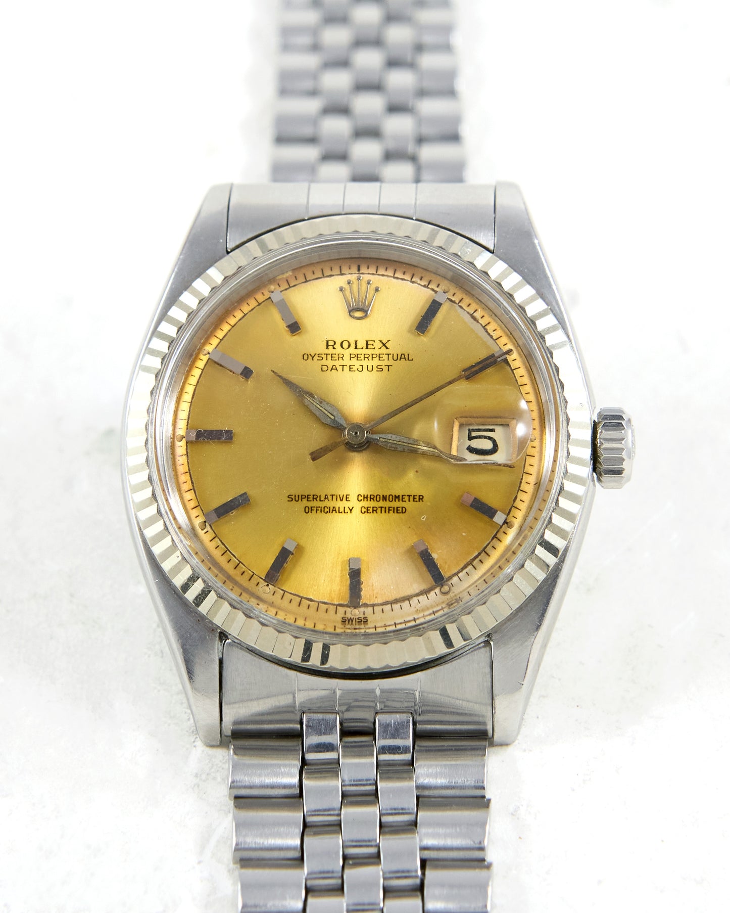 Rolex Datejust 1601 Tropical "Swiss Only" Dial with Alpha Hands on Jubilee Bracelet