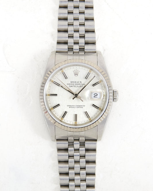 Rolex Datejust Silver Linen Dial on Jubilee Bracelet