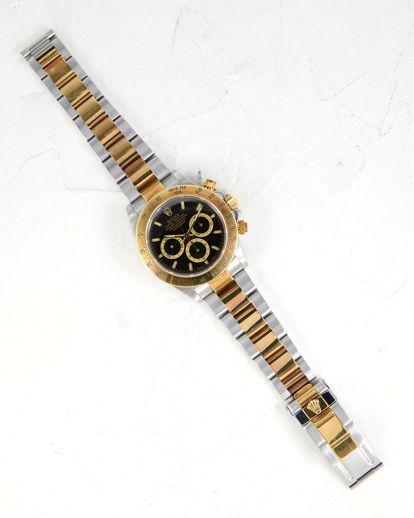 Rolex Daytona Zenith Steel and Gold Unpolished with Box & Papers