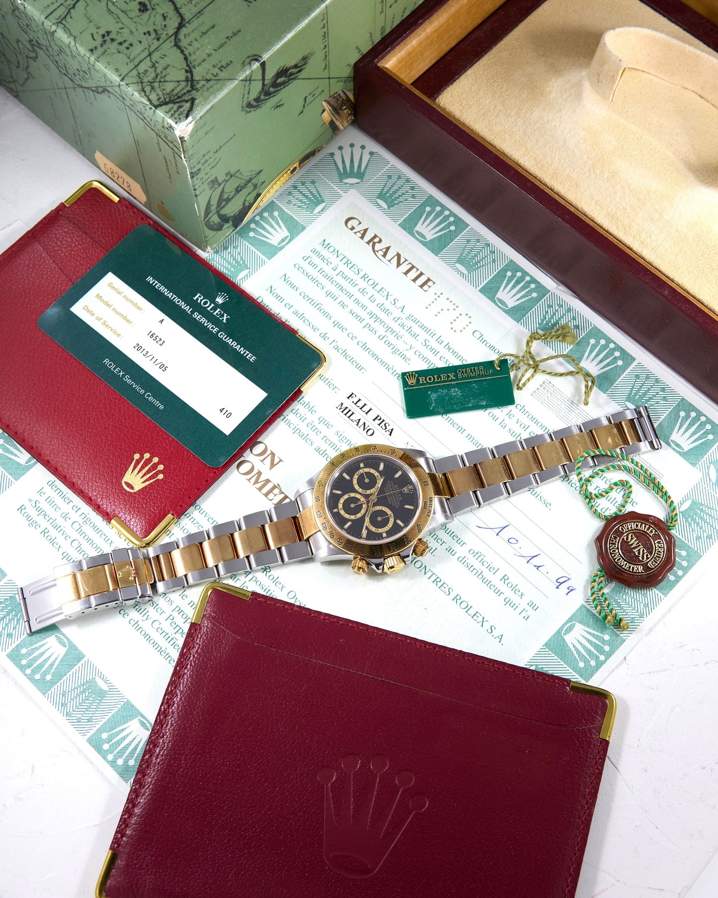 Rolex Daytona Zenith Steel and Gold Unpolished with Box & Papers