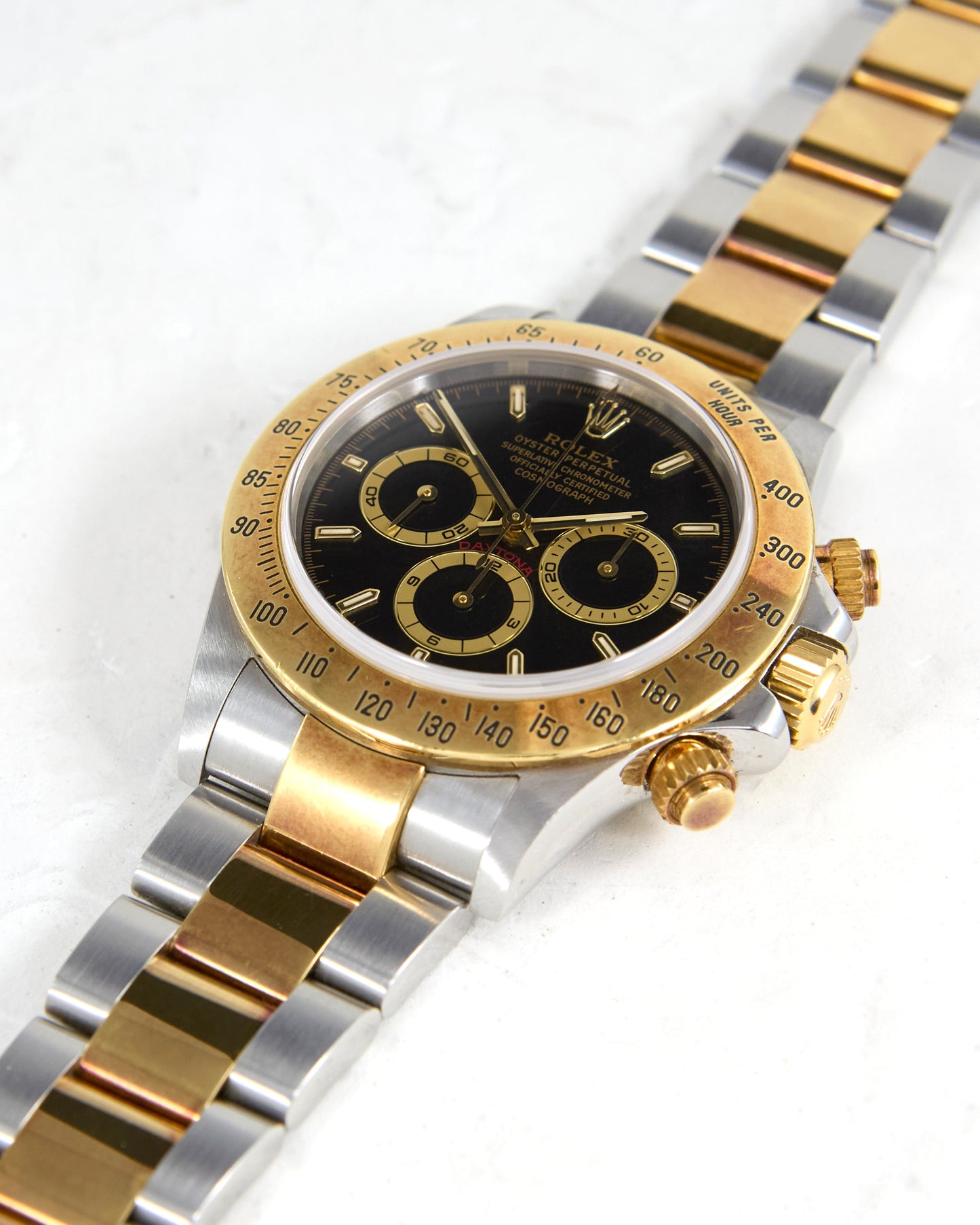 Rolex Daytona Zenith Steel and Gold Unpolished with Box & Papers