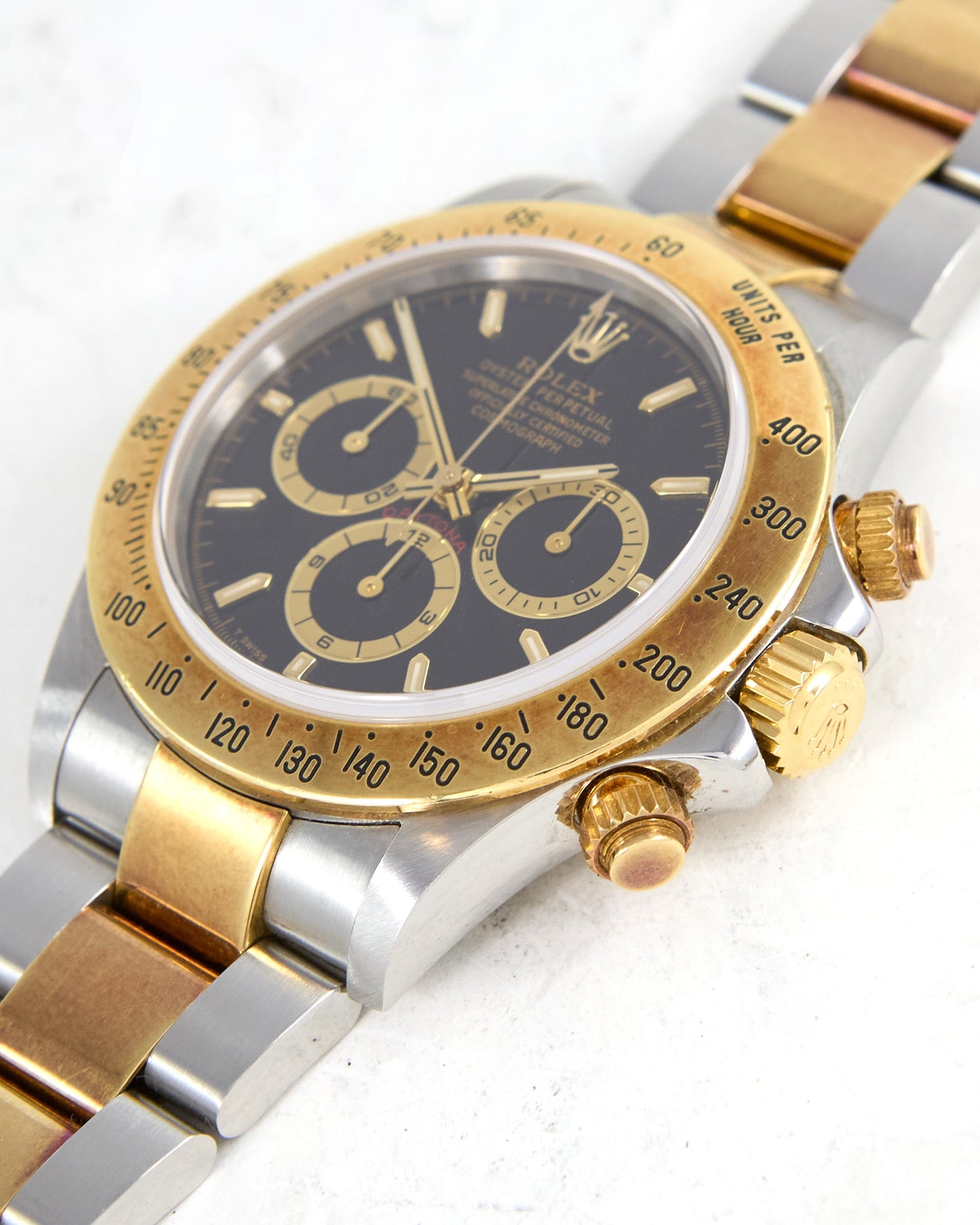 Rolex Daytona Zenith Steel and Gold Unpolished with Box & Papers