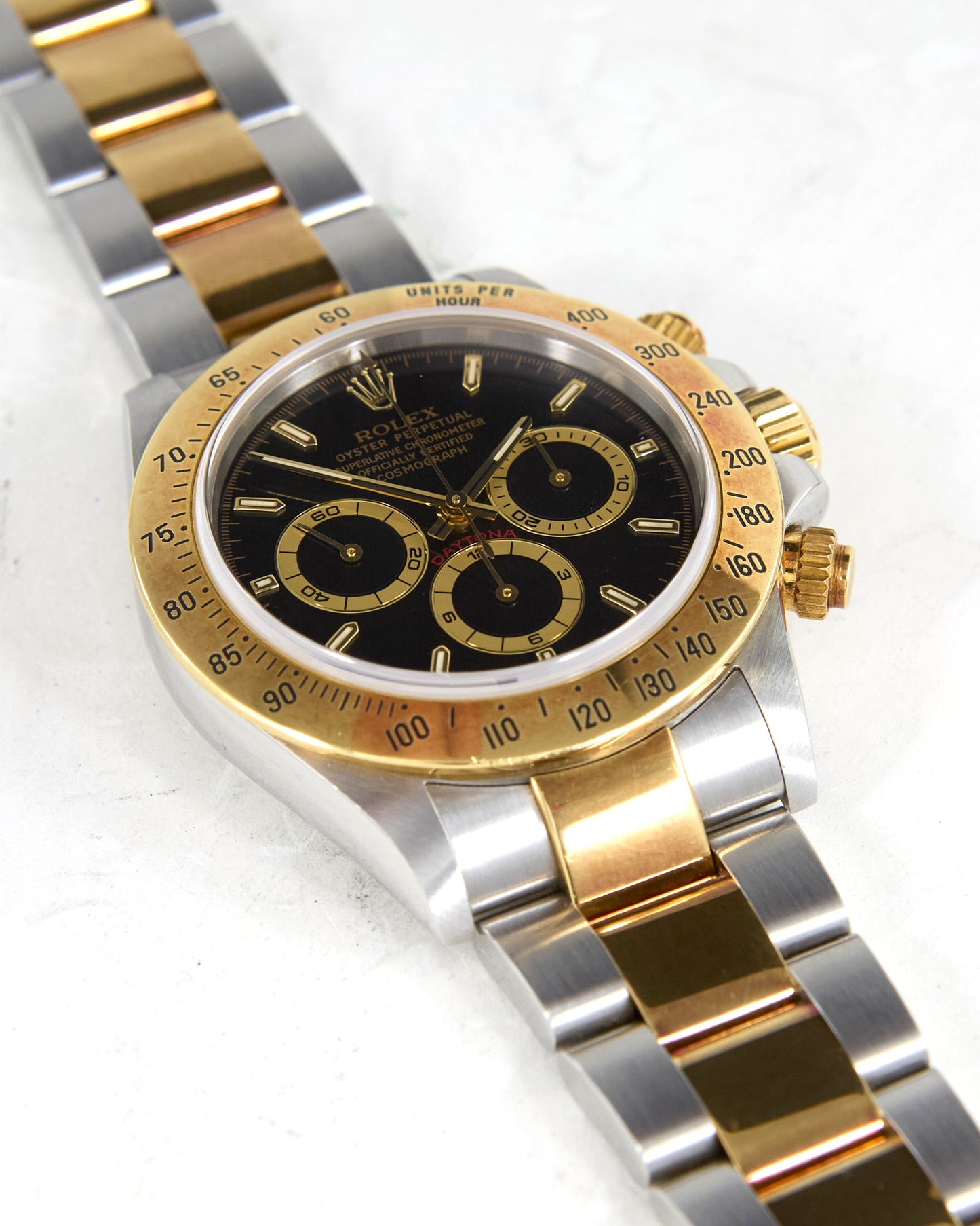 Rolex Daytona Zenith Steel and Gold Unpolished with Box & Papers