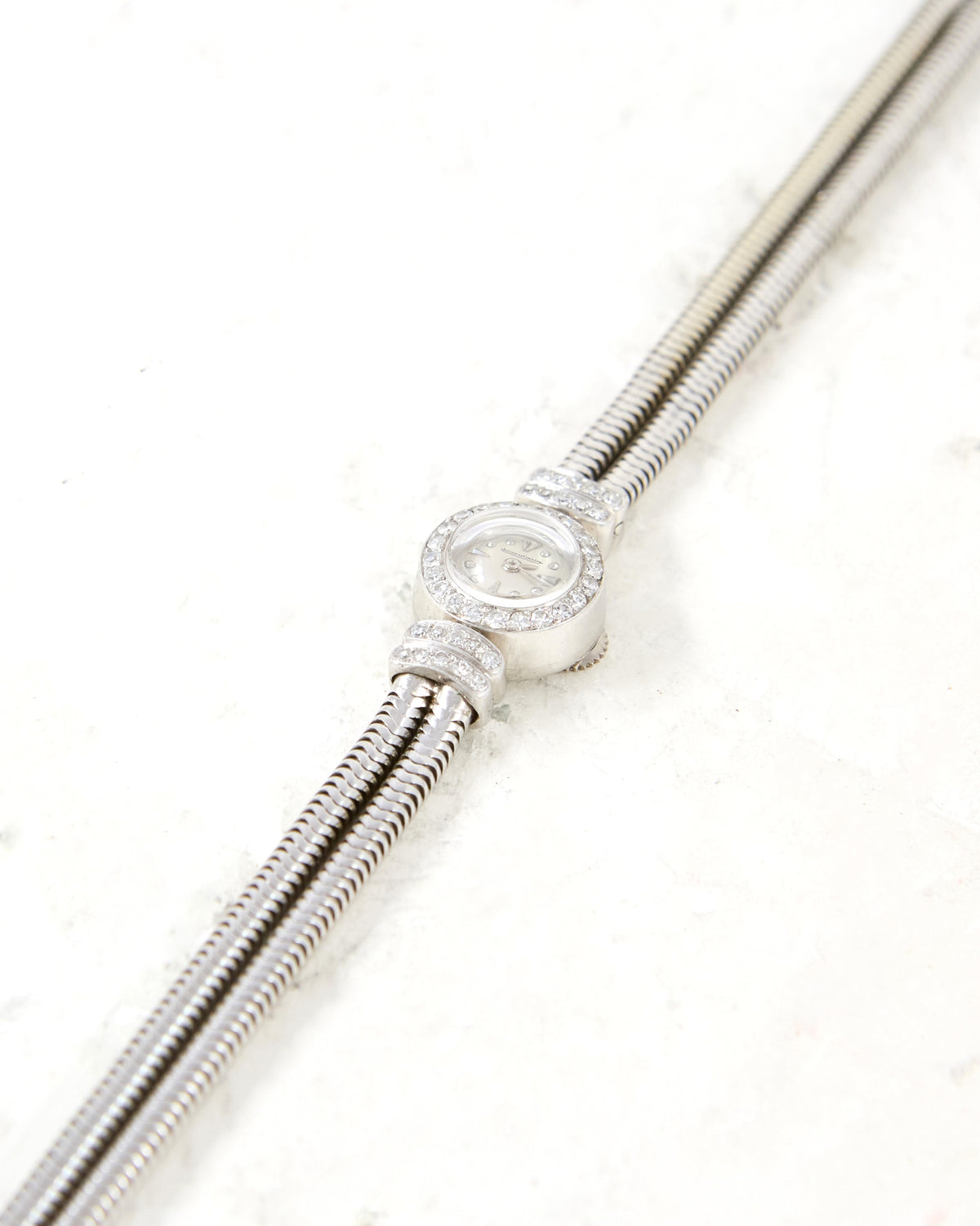 Jaeger-LeCoultre Cocktail Watch Mechanical in White Gold Case with Diamonds