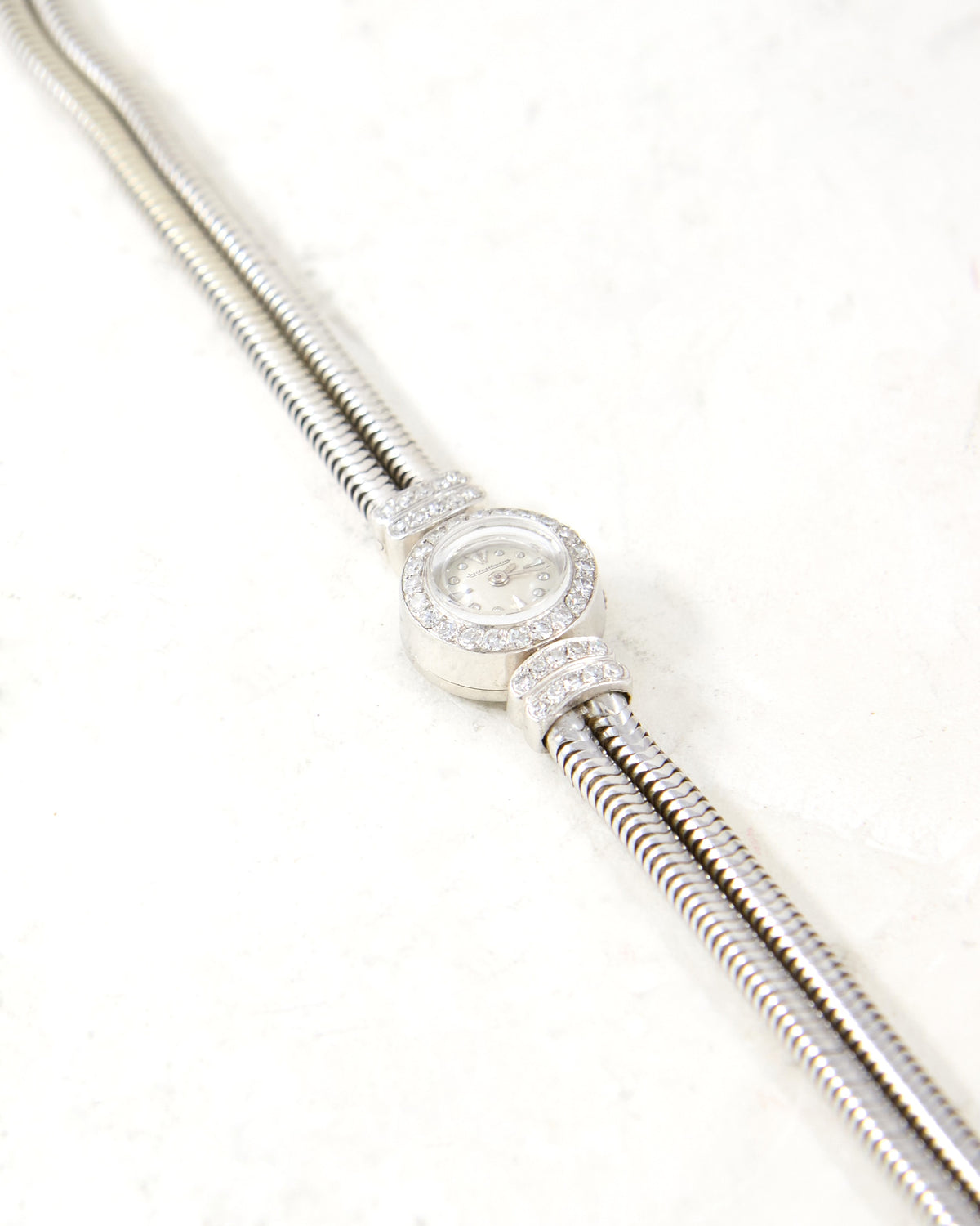 Jaeger-LeCoultre Cocktail Watch Mechanical in White Gold Case with Diamonds