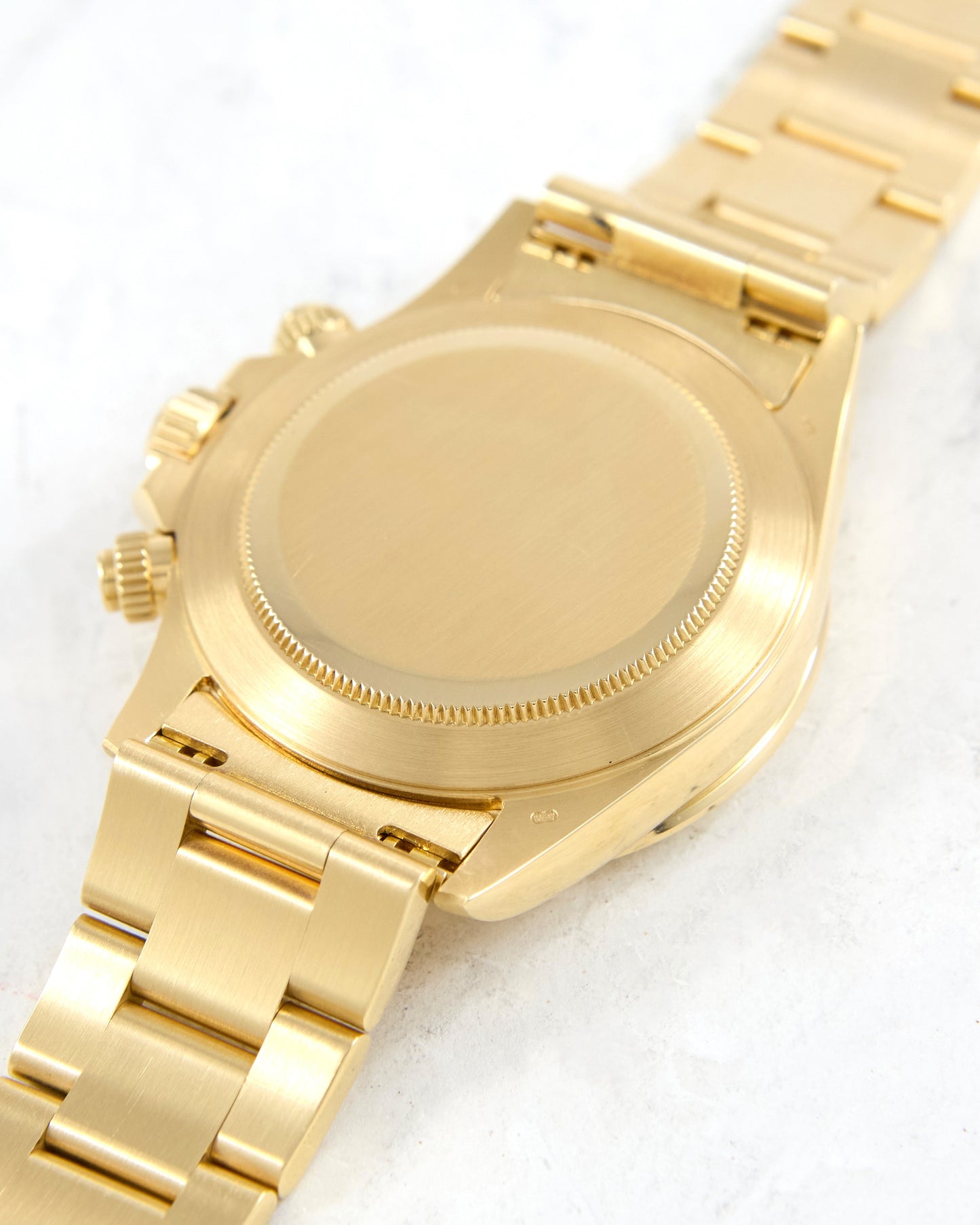 Rolex Daytona 16528 Black Dial Zenith Automatic in Yellow Gold Case with Rolex CPO Card