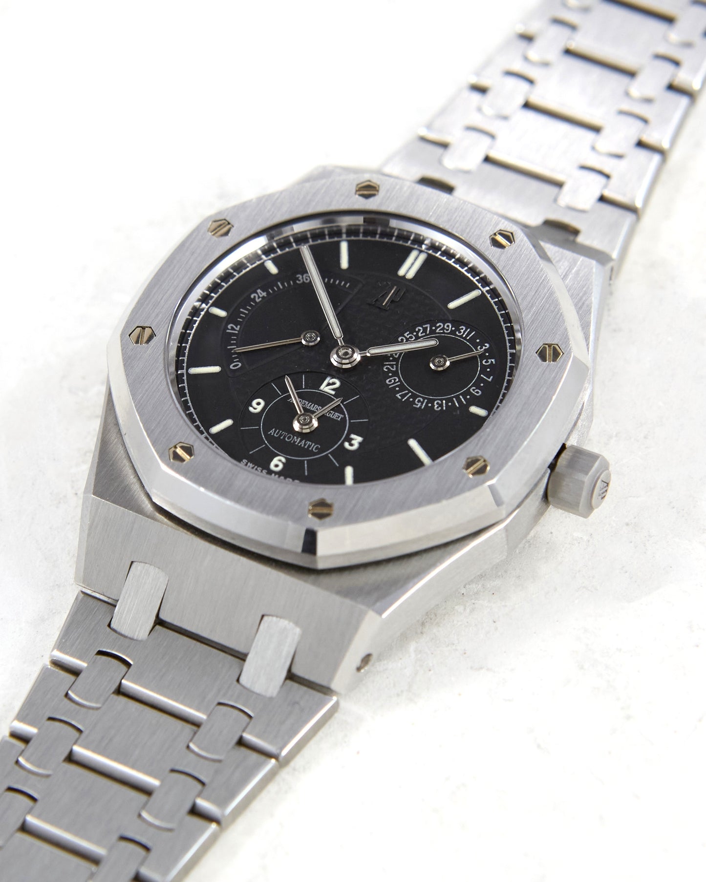 Audemars Piguet Royal Oak Dual Time 25730ST Black Dial with Warranty Papers and Service Card