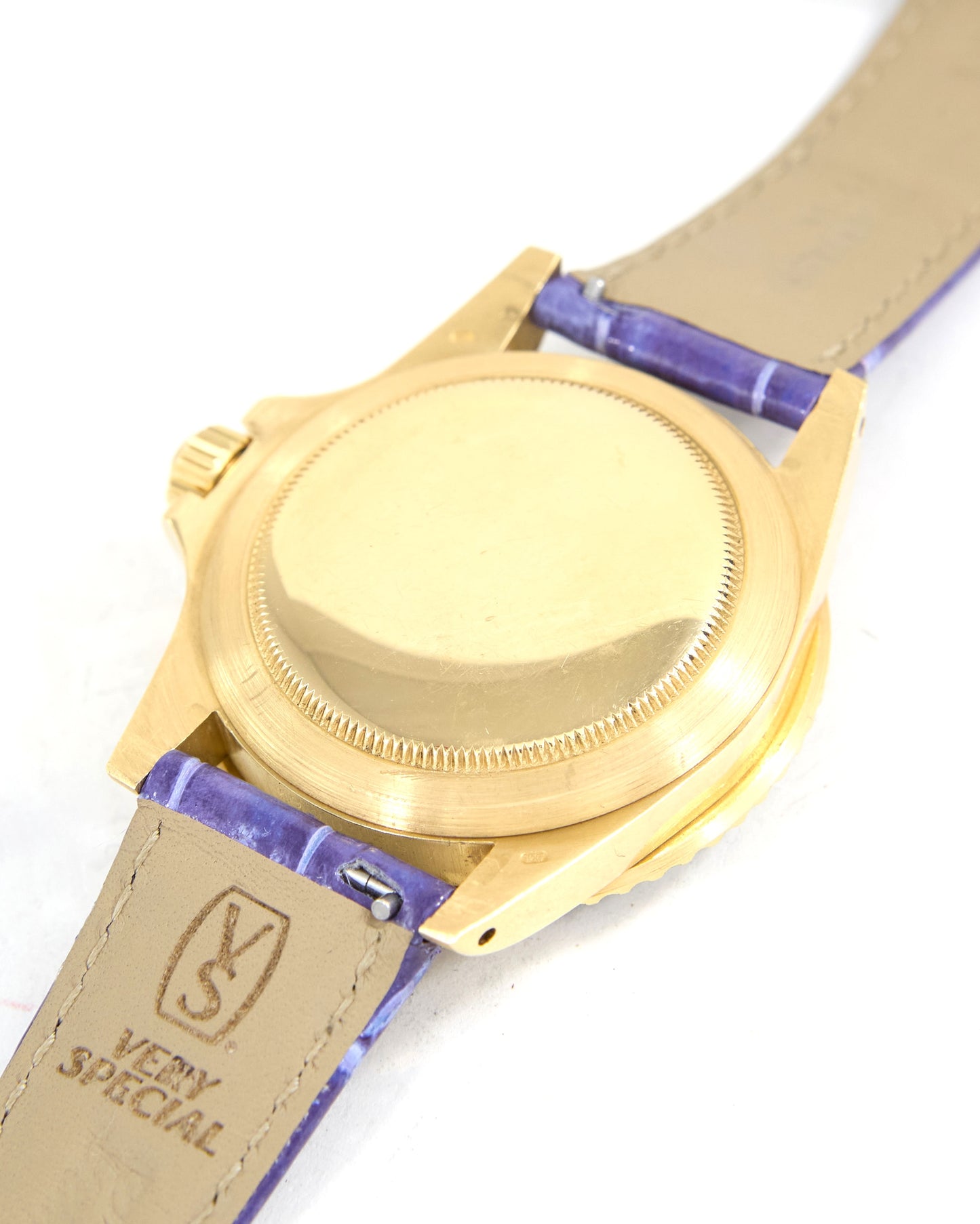 Rolex Submariner 1680 in Yellow Gold Case with Tropical Blue Dial on Leather Strap