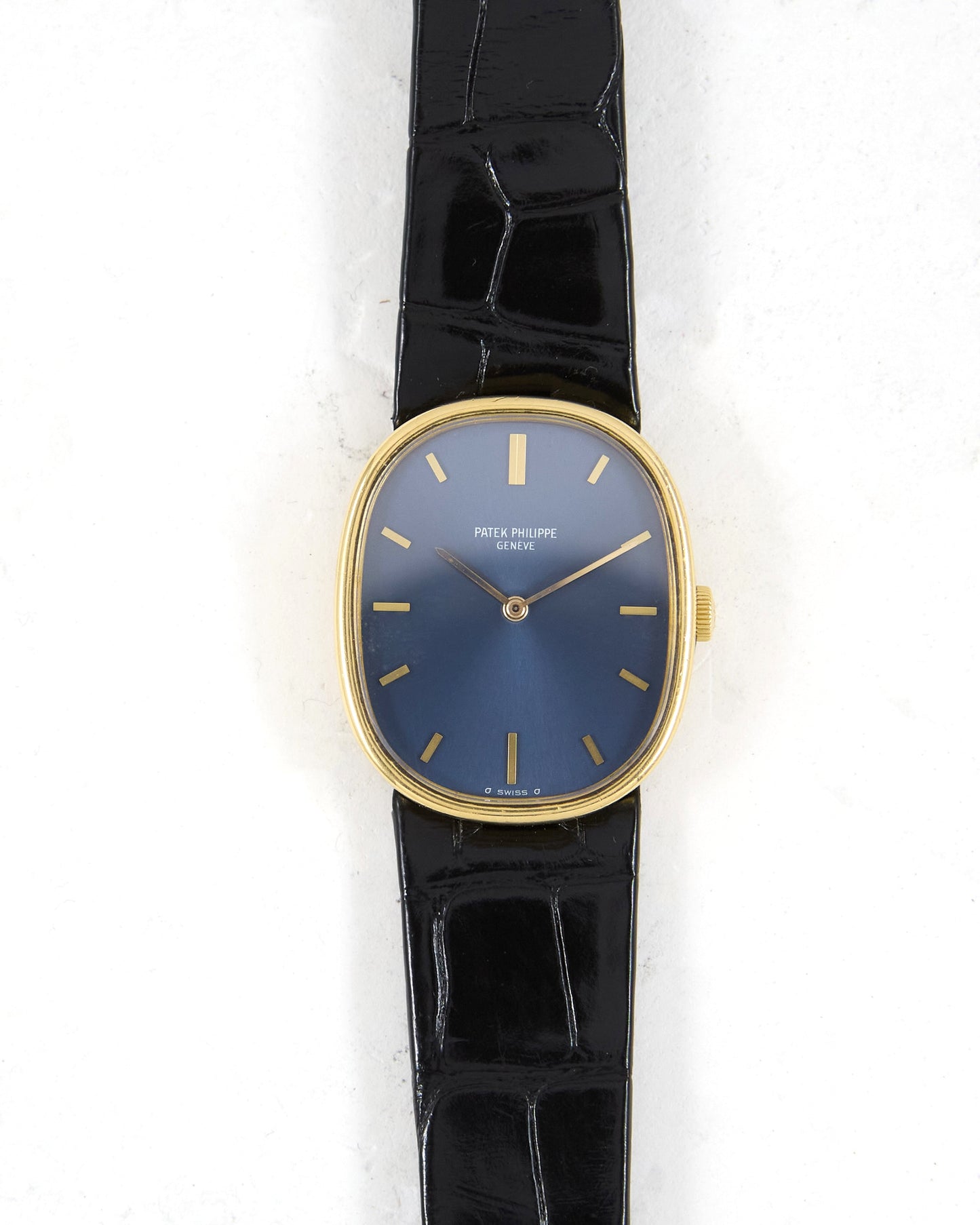 Patek Philippe Ellipse 3648 Blue Dial on Leather Strap with Ellipse Buckle