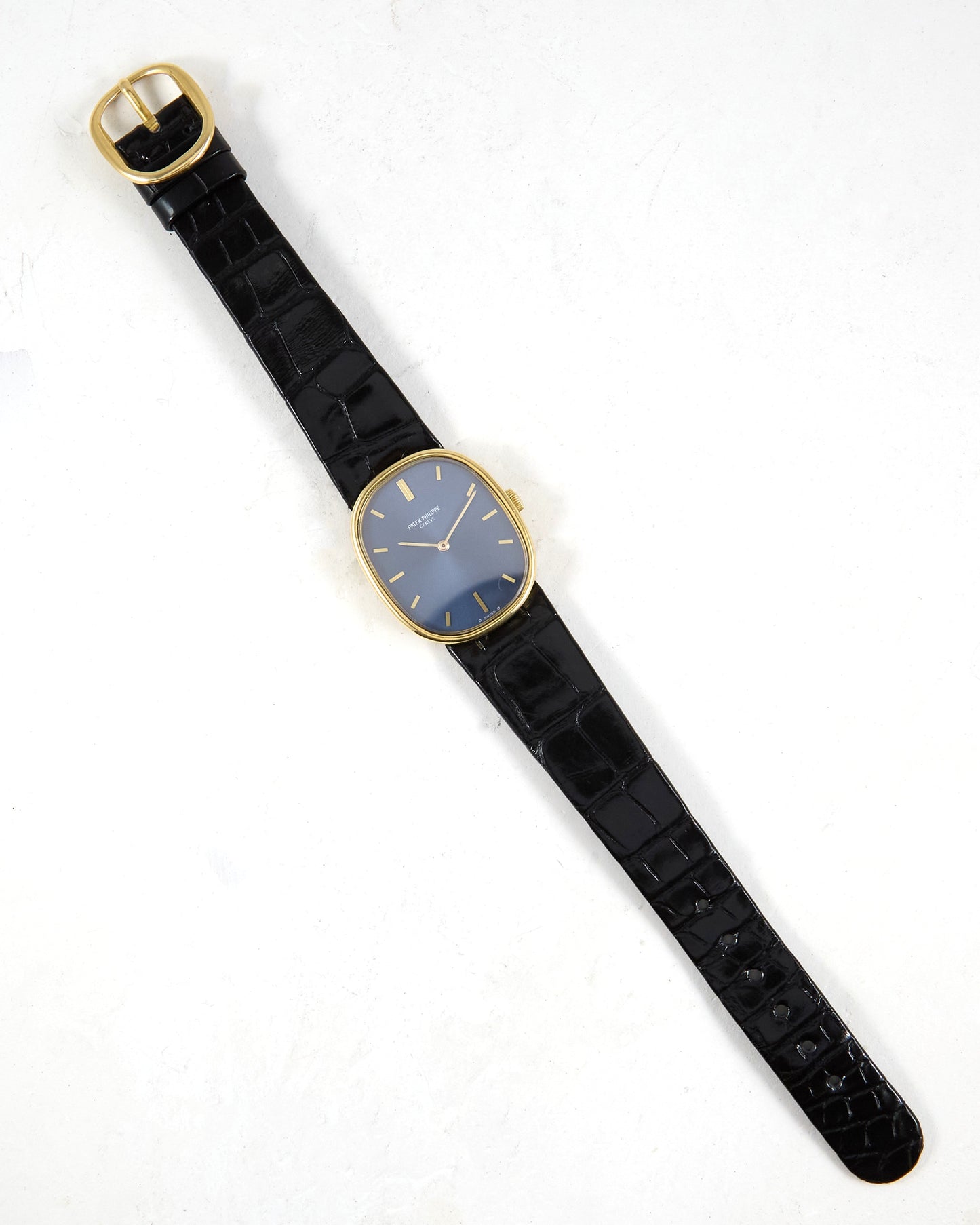 Patek Philippe Ellipse 3648 Blue Dial on Leather Strap with Ellipse Buckle