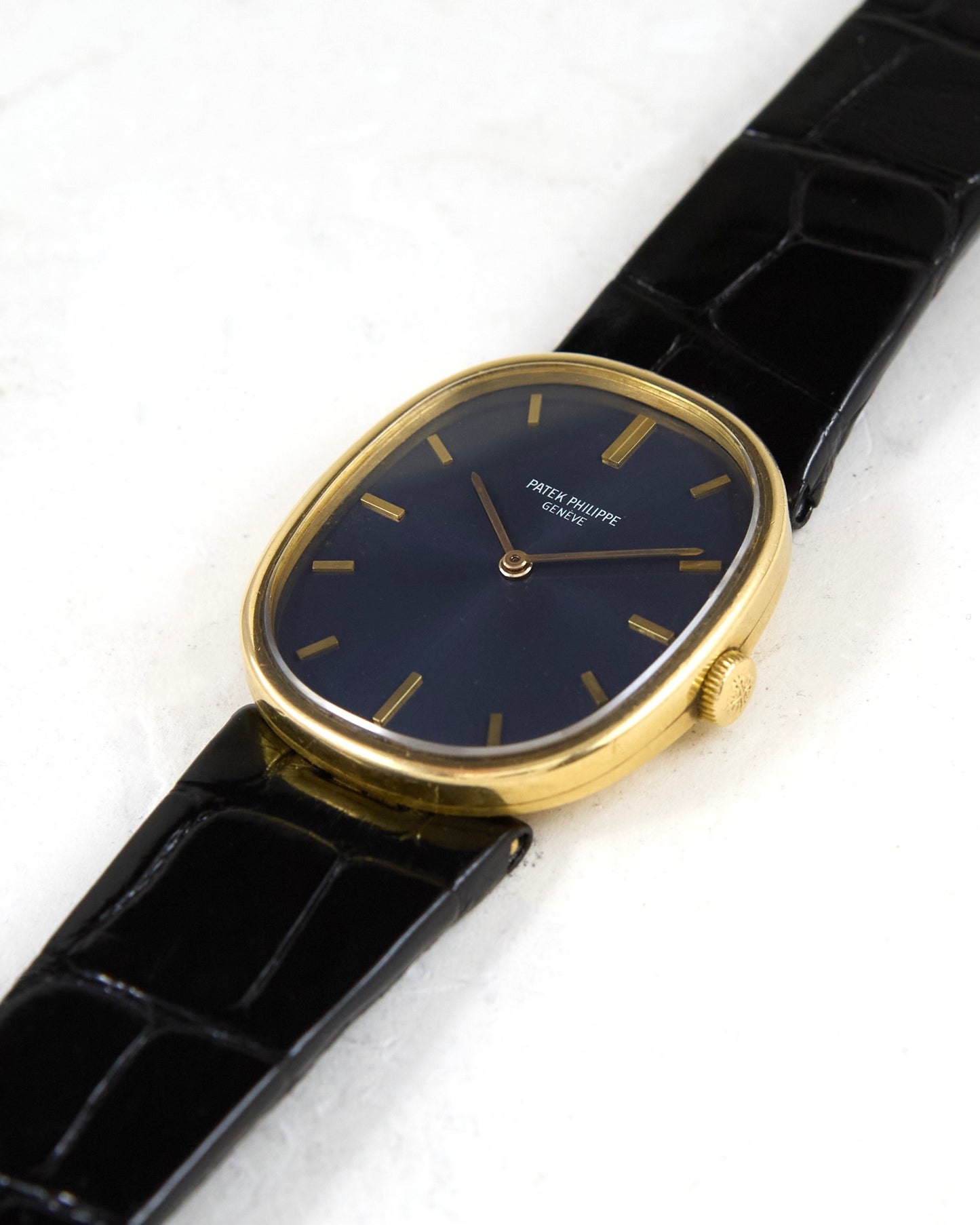 Patek Philippe Ellipse 3648 Blue Dial on Leather Strap with Ellipse Buckle