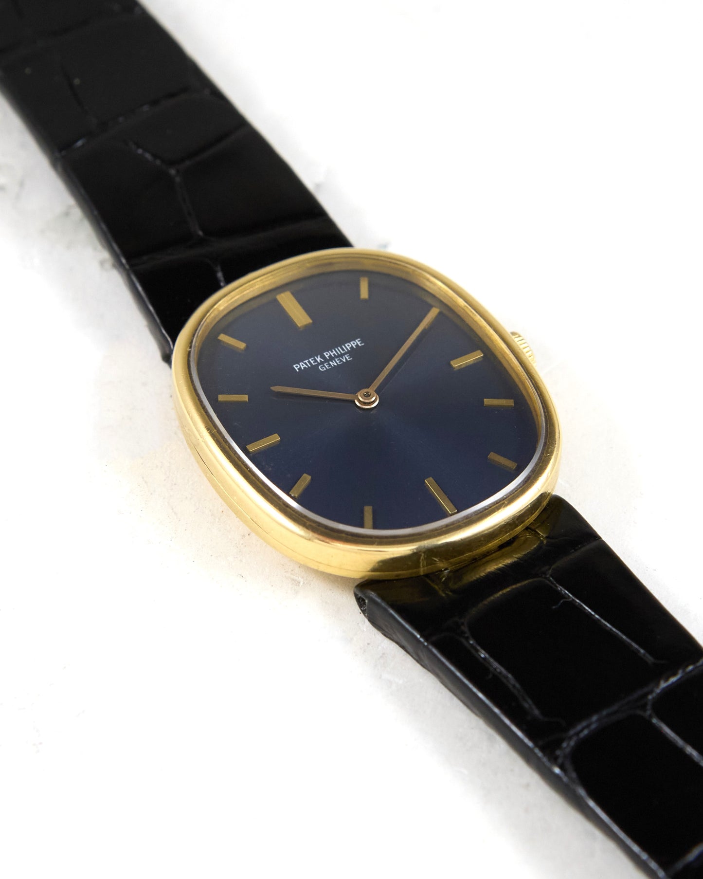 Patek Philippe Ellipse 3648 Blue Dial on Leather Strap with Ellipse Buckle