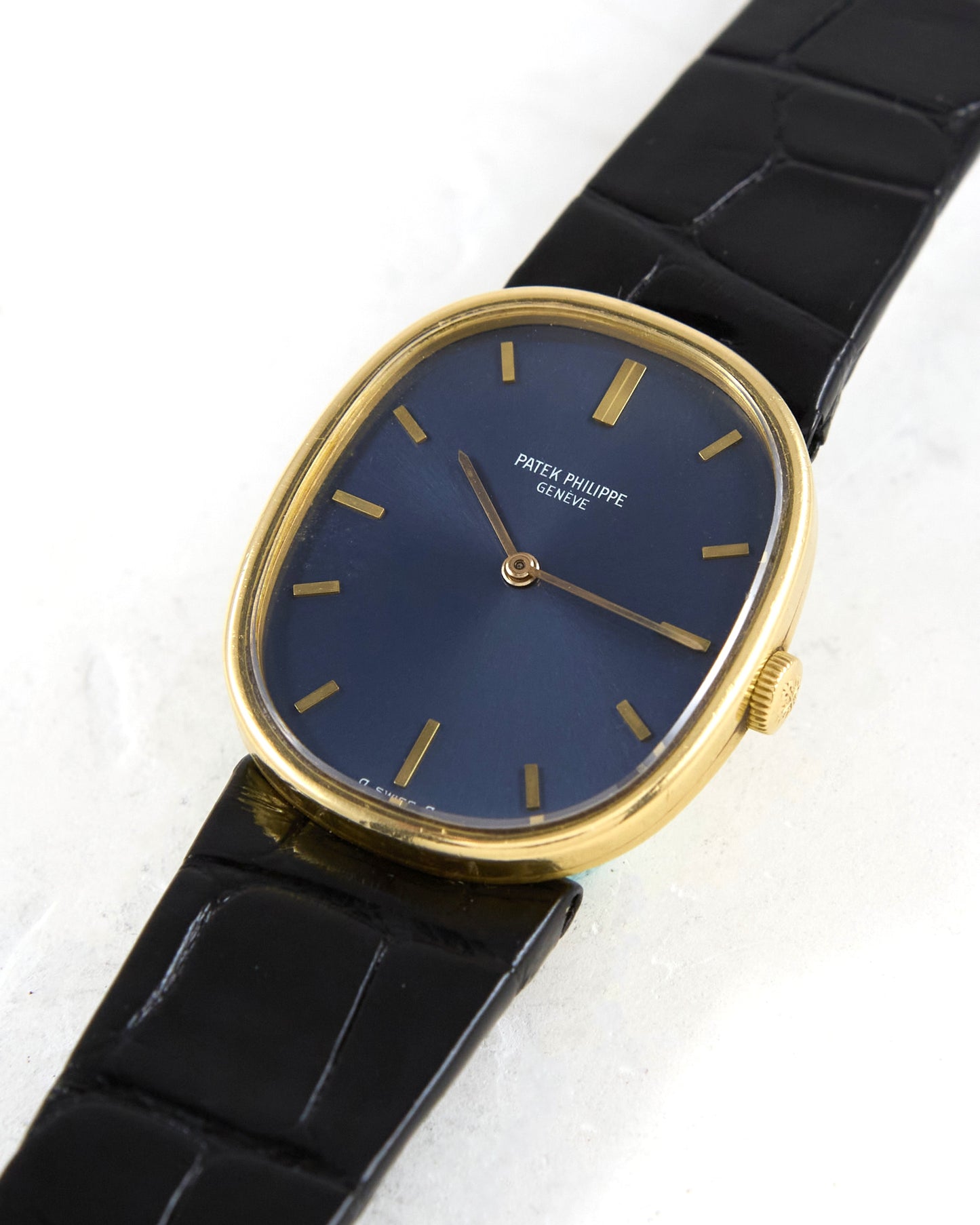 Patek Philippe Ellipse 3648 Blue Dial on Leather Strap with Ellipse Buckle