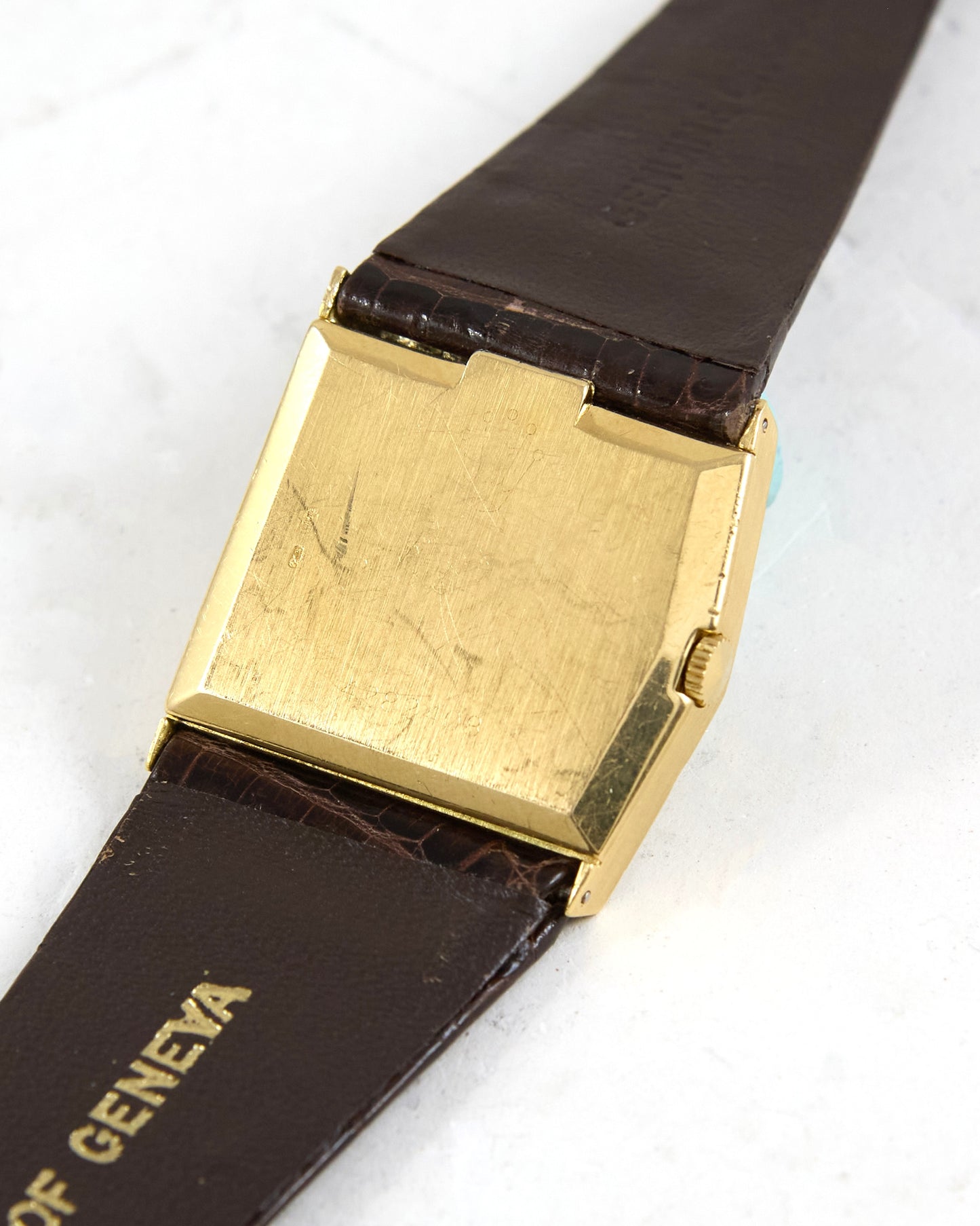 Rolex Cellini Midas 4031 Maroon Dial with Factory Diamonds in Yellow Gold with Strap and Buckle