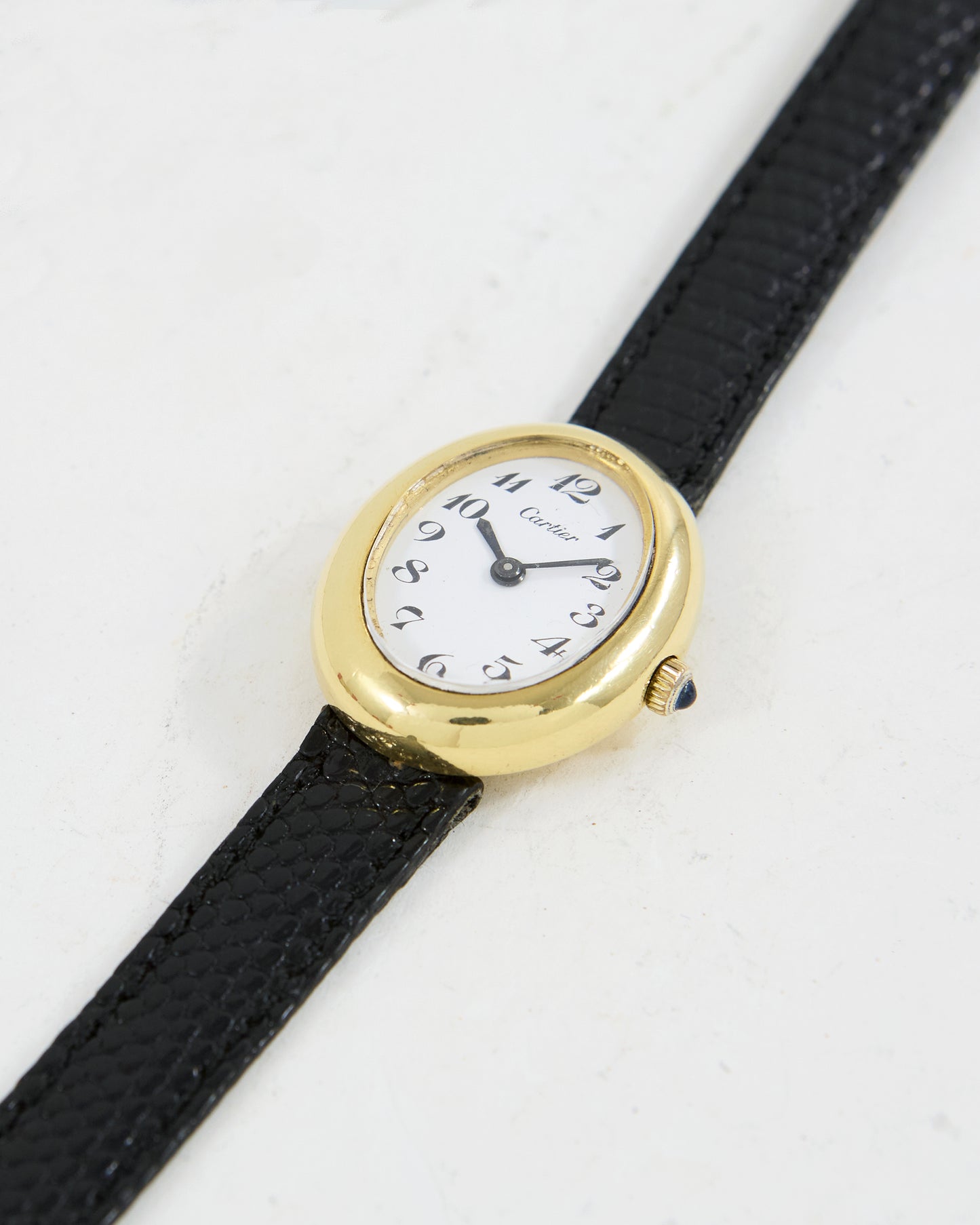 CARTIER BAIGNOIRE BREGUET NUMERAL DIAL ON SIGNED STRAP & BUCKLE