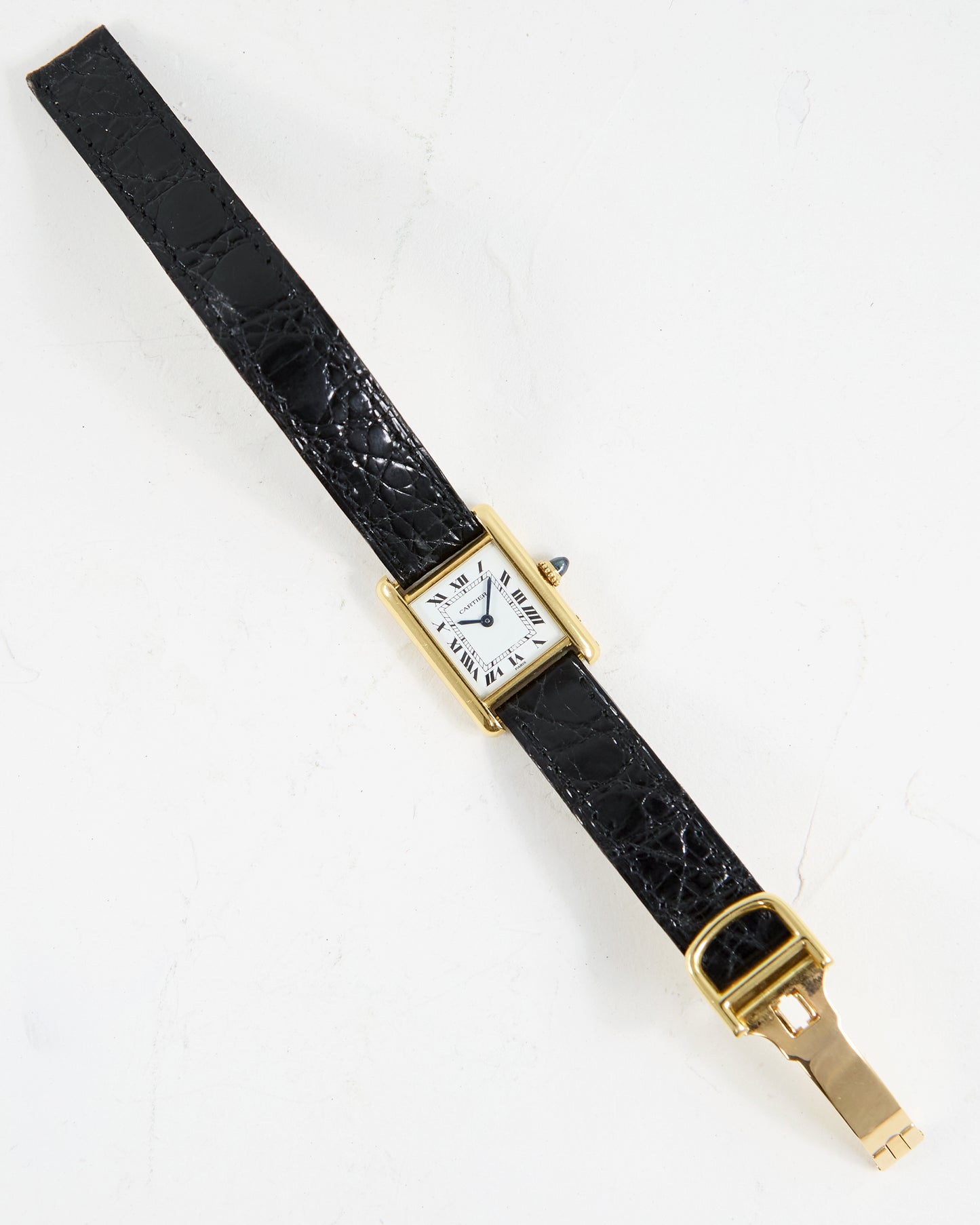 CARTIER TANK LOUIS PARIS DIAL IN YELLOW GOLD WITH DEPLOYANT CLASP