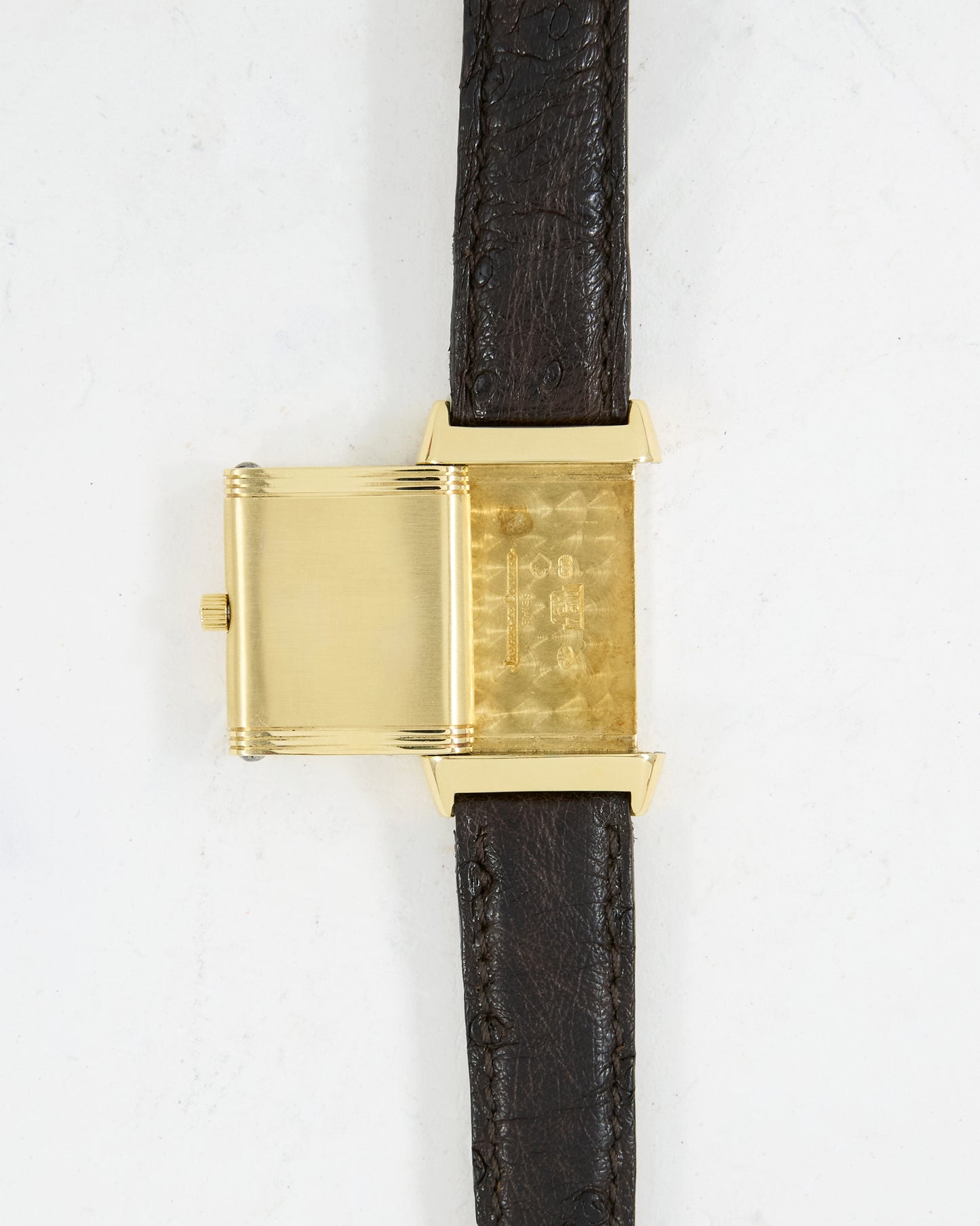 JAEGER-LECOULTRE LADIES REVERSO MONOFACE ON LEATHER STRAP AND BUCKLE