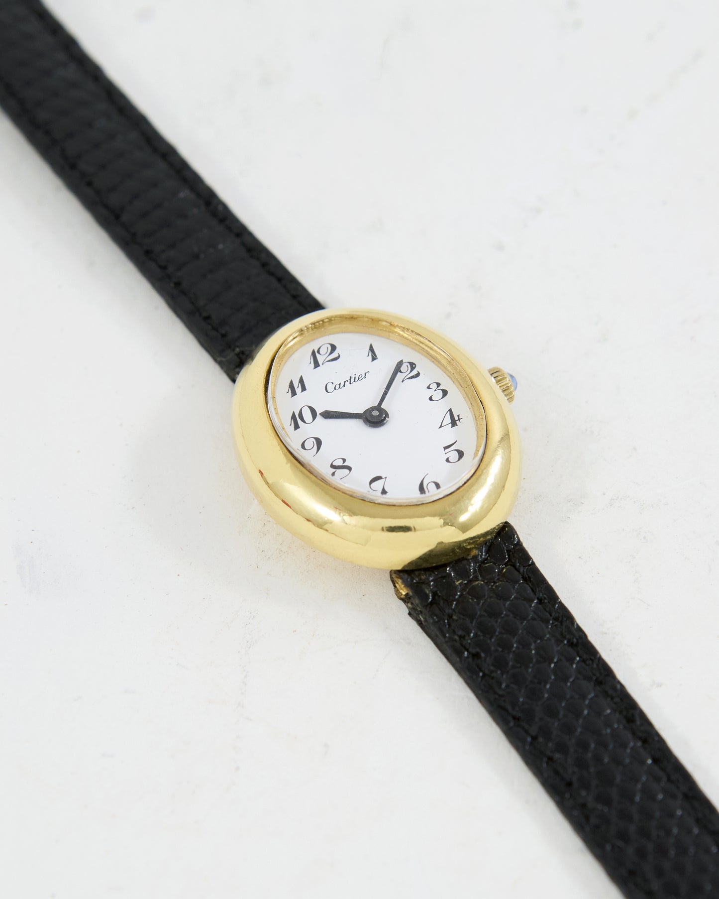 CARTIER BAIGNOIRE BREGUET NUMERAL DIAL ON SIGNED STRAP & BUCKLE