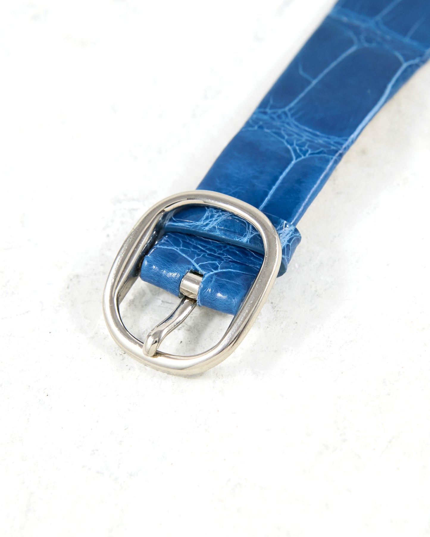 Patek Philippe Ellipse 3838 Blue Sigma Gubelin Dial in White Gold Case on Leather Strap with Ellipse Buckle