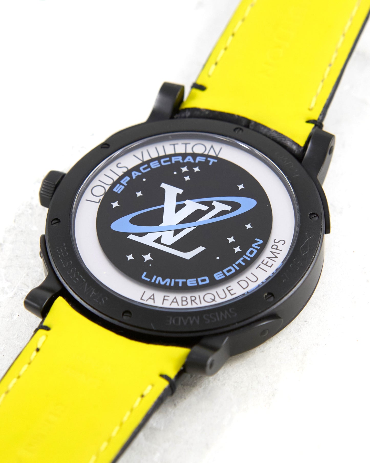 Louis Vuitton Time Zone Spacecraft Q5D24 in Black PVD with Box and Papers - Limited Edition