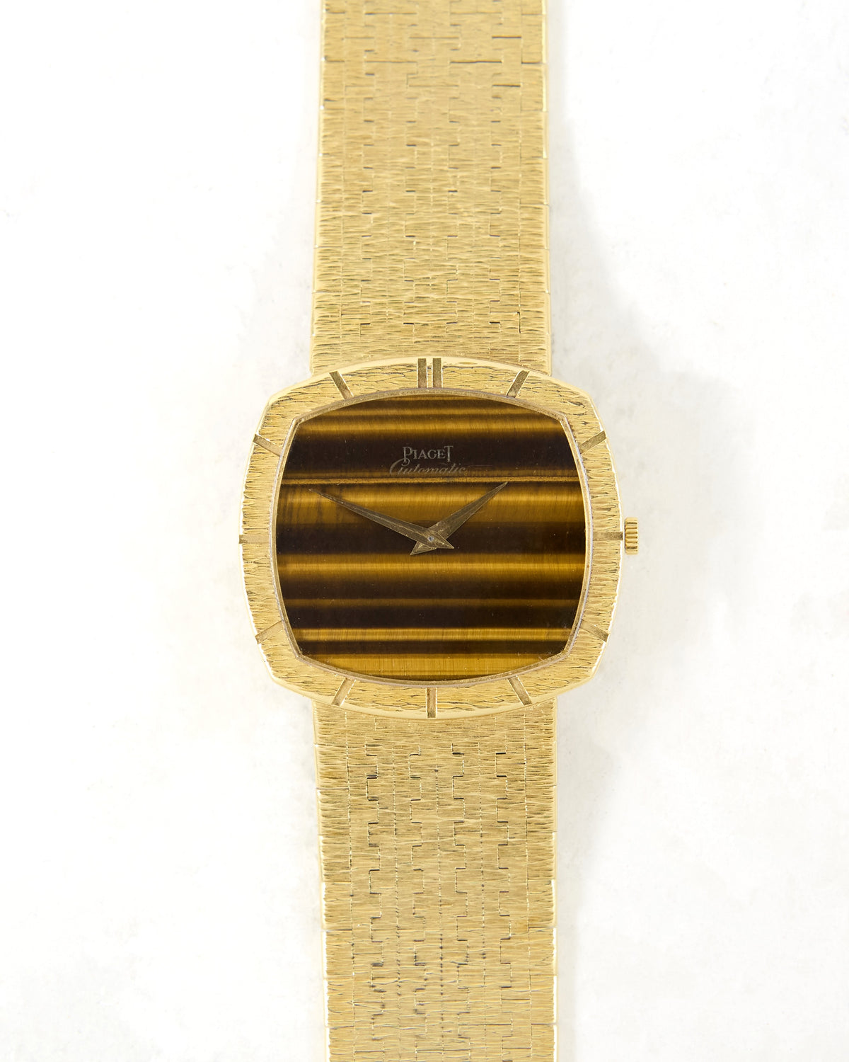 Piaget Automatic 12421 Tiger Eye Dial in Yellow Gold Case and Bracelet