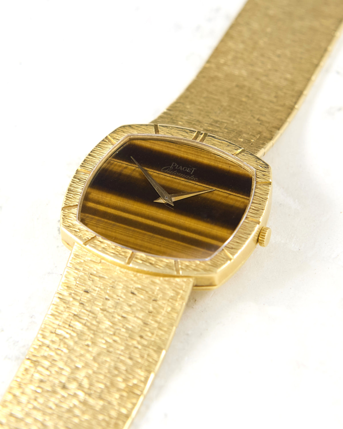 Piaget Automatic 12421 Tiger Eye Dial in Yellow Gold Case and Bracelet
