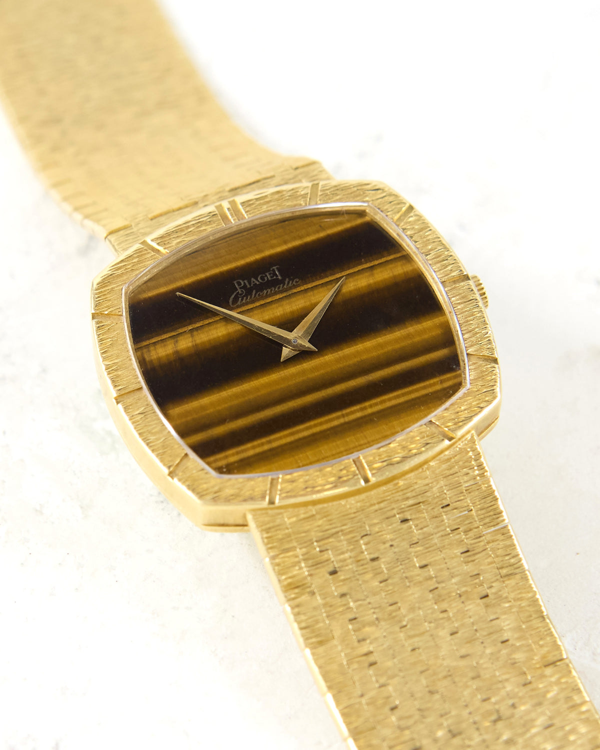 Piaget Automatic 12421 Tiger Eye Dial in Yellow Gold Case and Bracelet