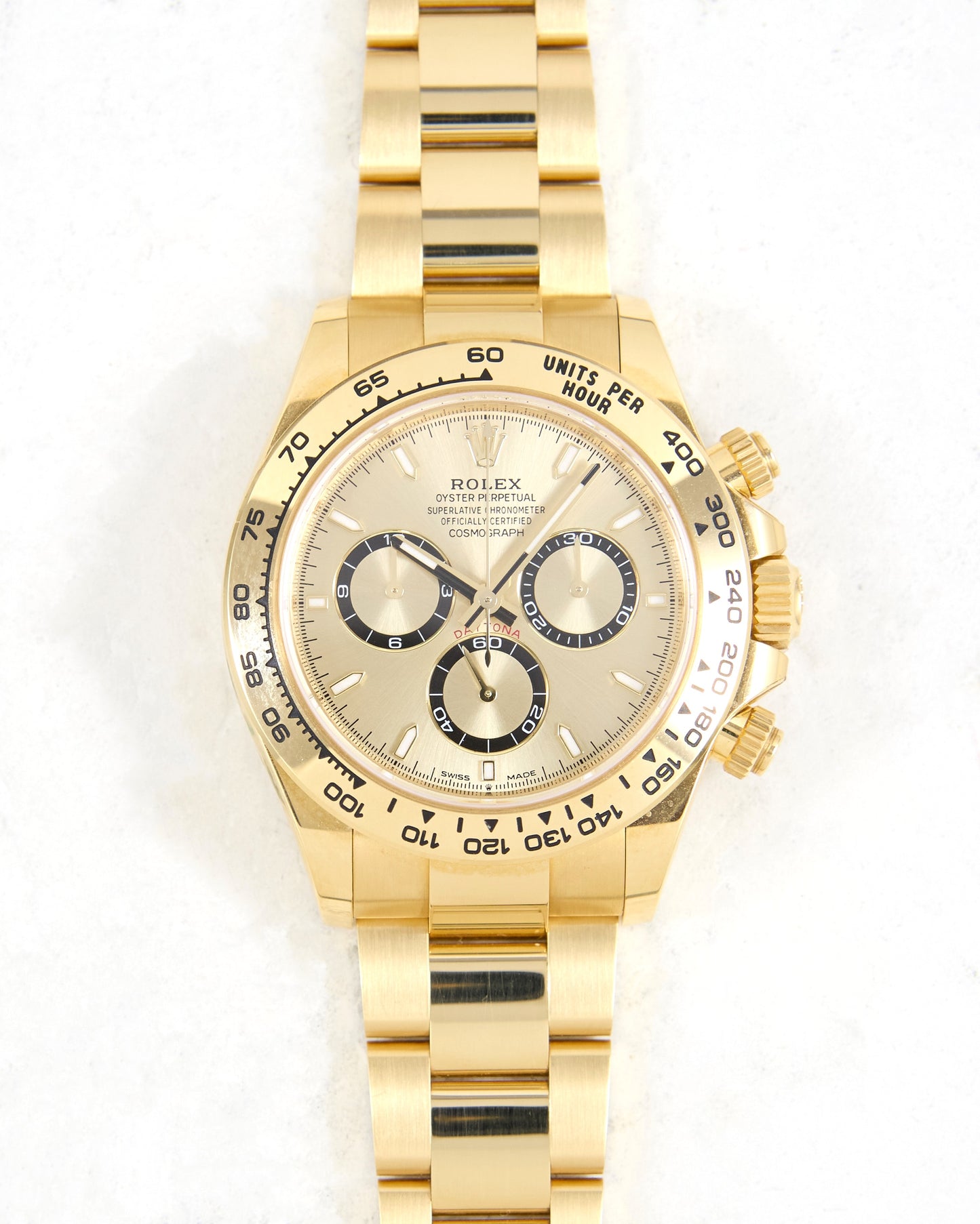 Rolex Daytona 126508 Champagne "Pikachu" Dial in Yellow Gold with Box & Papers