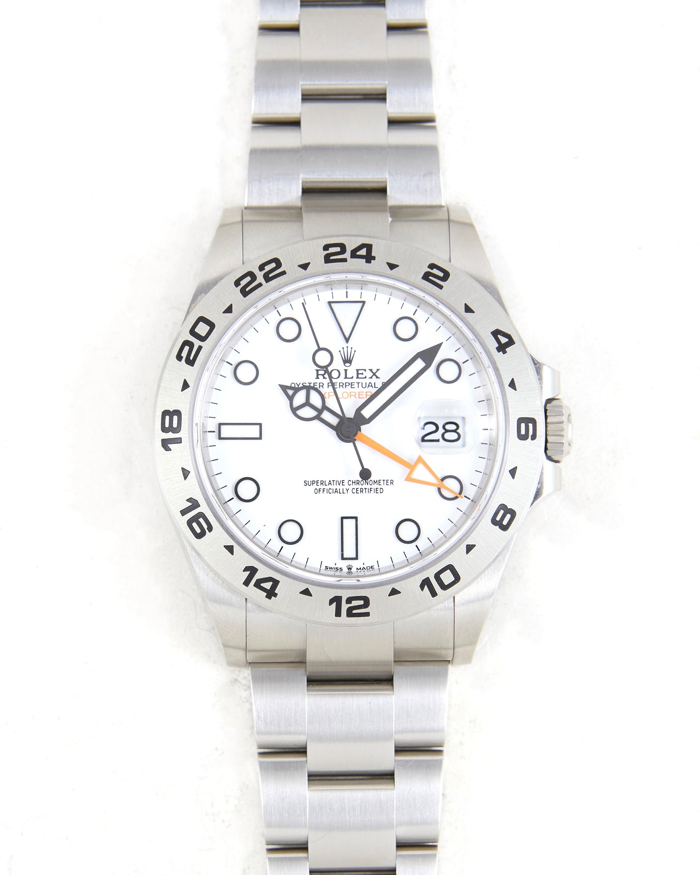 Rolex Explorer II 226570 White Dial on Oyster Bracelet with Box & Papers