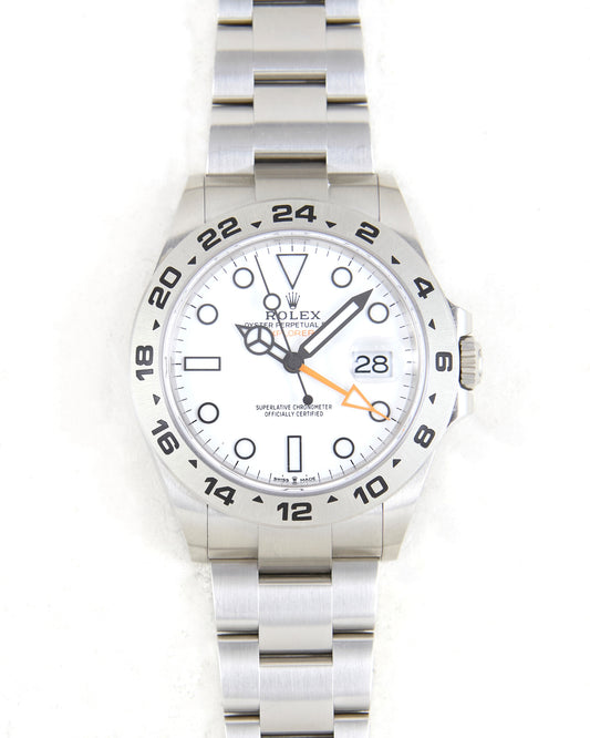 Rolex Explorer II 226570 White Dial on Oyster Bracelet with Box & Papers