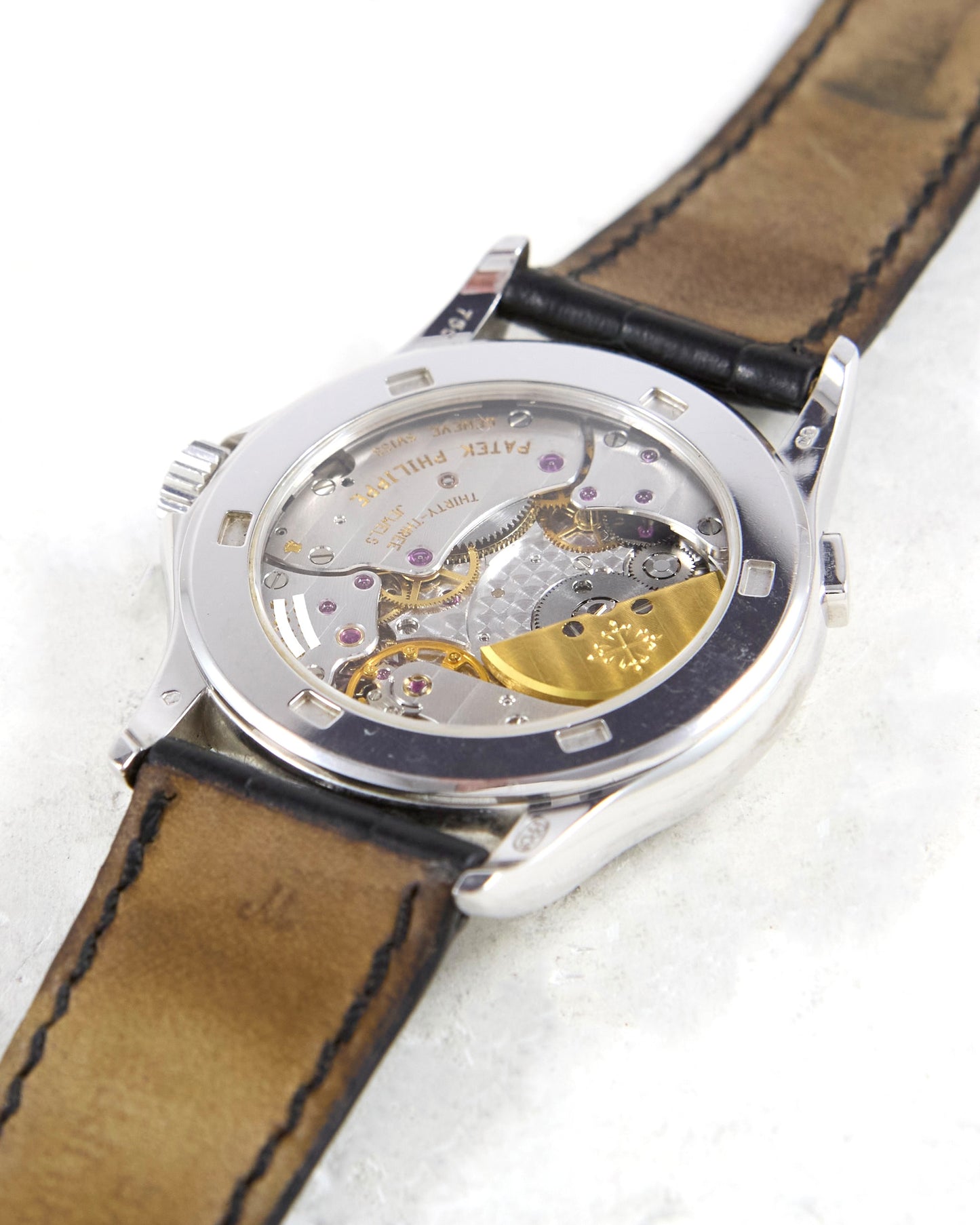Patek Philippe World Time 5110G in White Gold on Leather Strap and Deployant Buckle