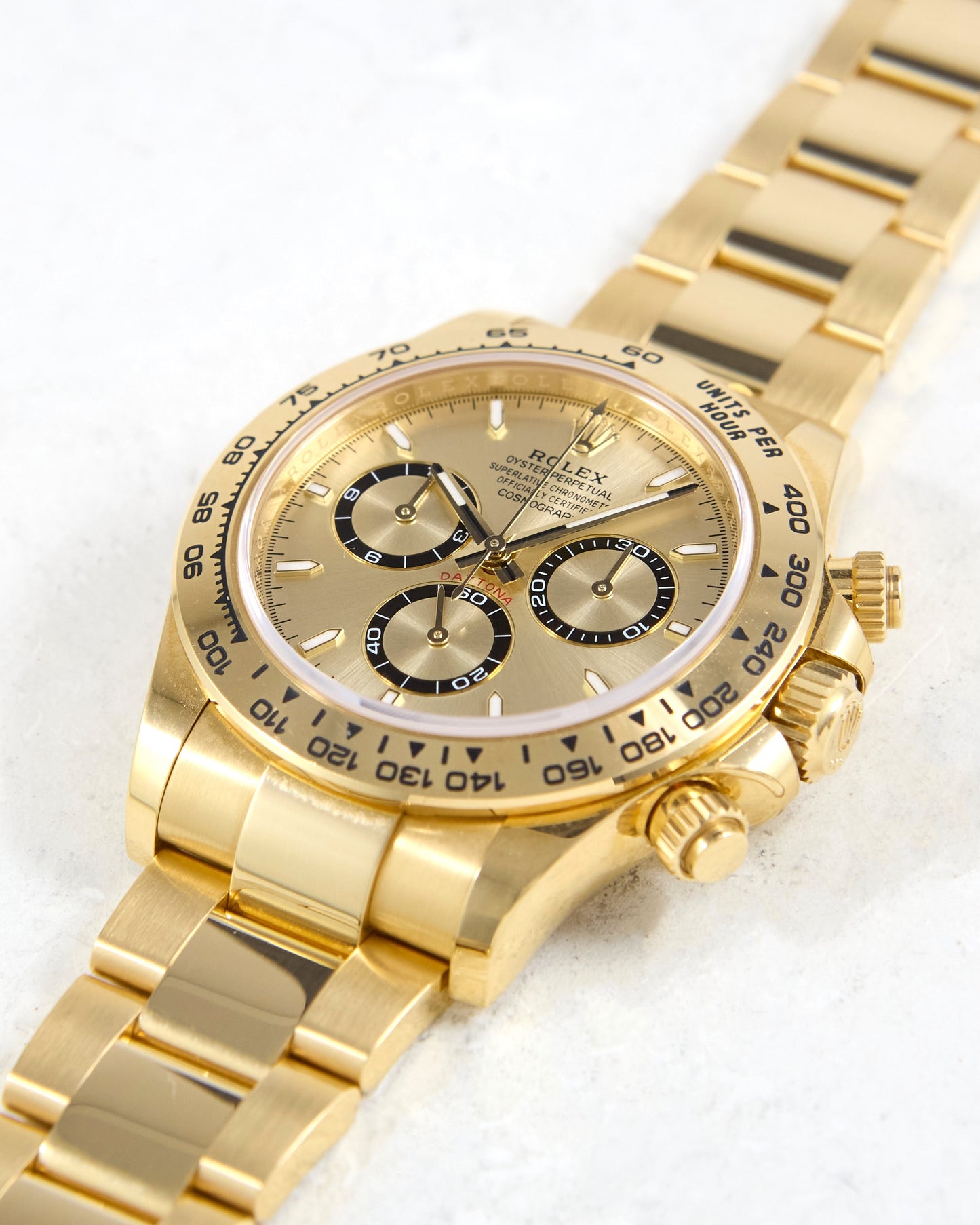 Rolex Daytona 126508 Champagne "Pikachu" Dial in Yellow Gold with Box & Papers