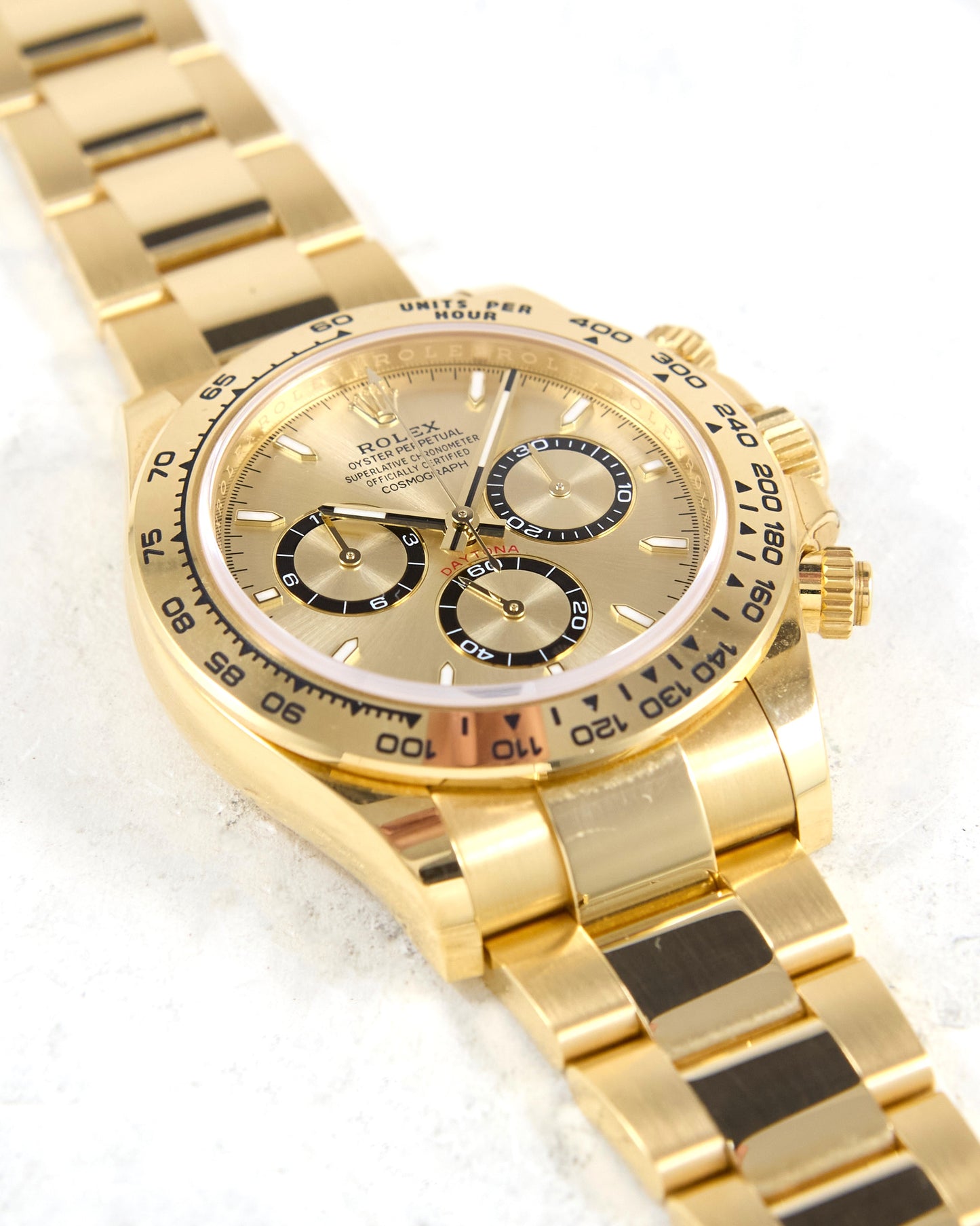 Rolex Daytona 126508 Champagne "Pikachu" Dial in Yellow Gold with Box & Papers