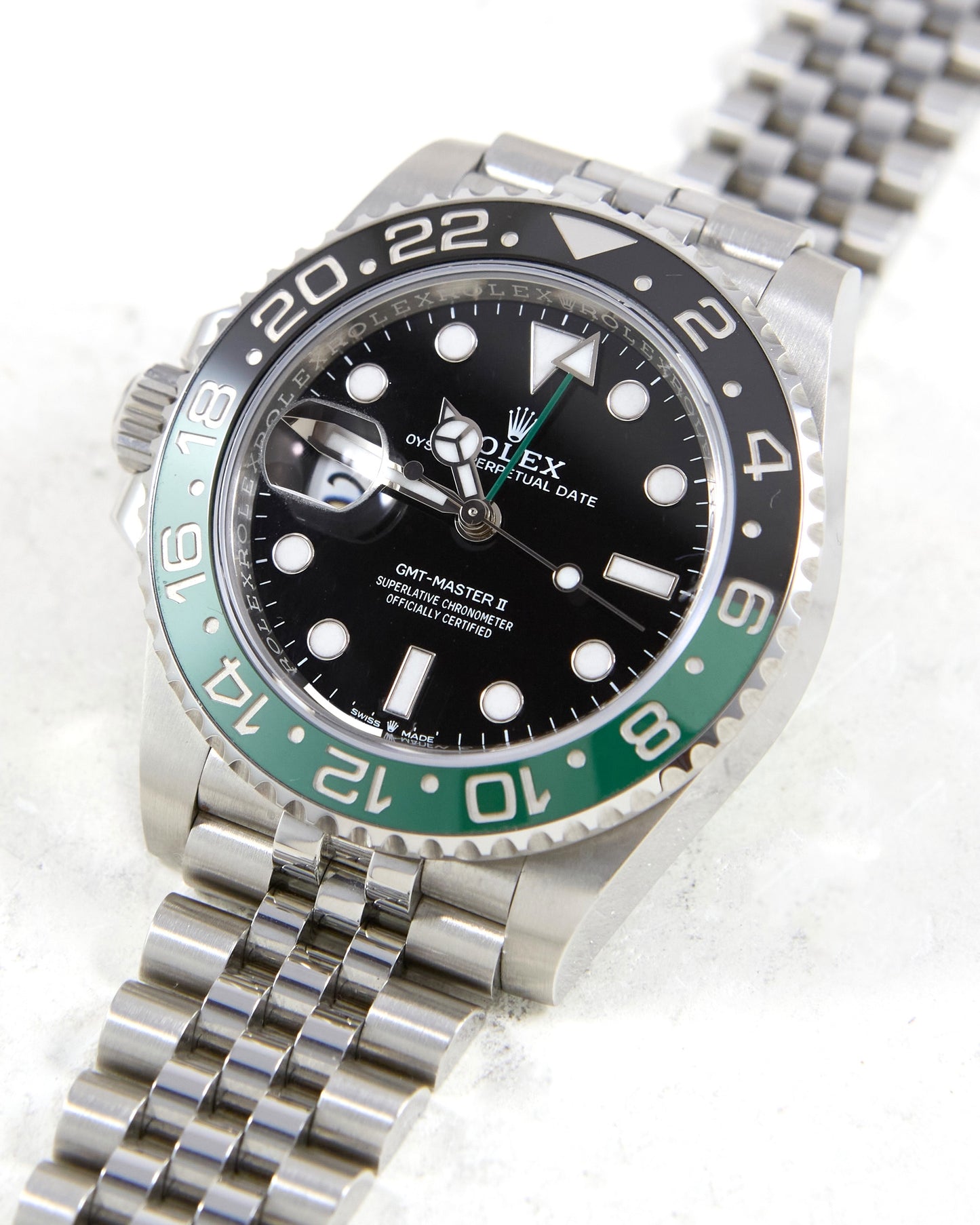 Rolex GMT-Master II 126710VTNR "Sprite" on Jubilee Bracelet with Box & Papers