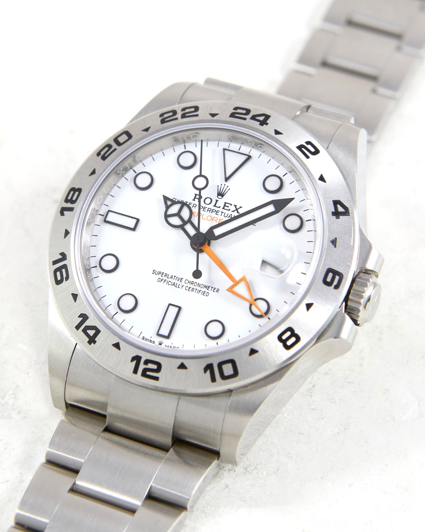 Rolex Explorer II 226570 White Dial on Oyster Bracelet with Box & Papers
