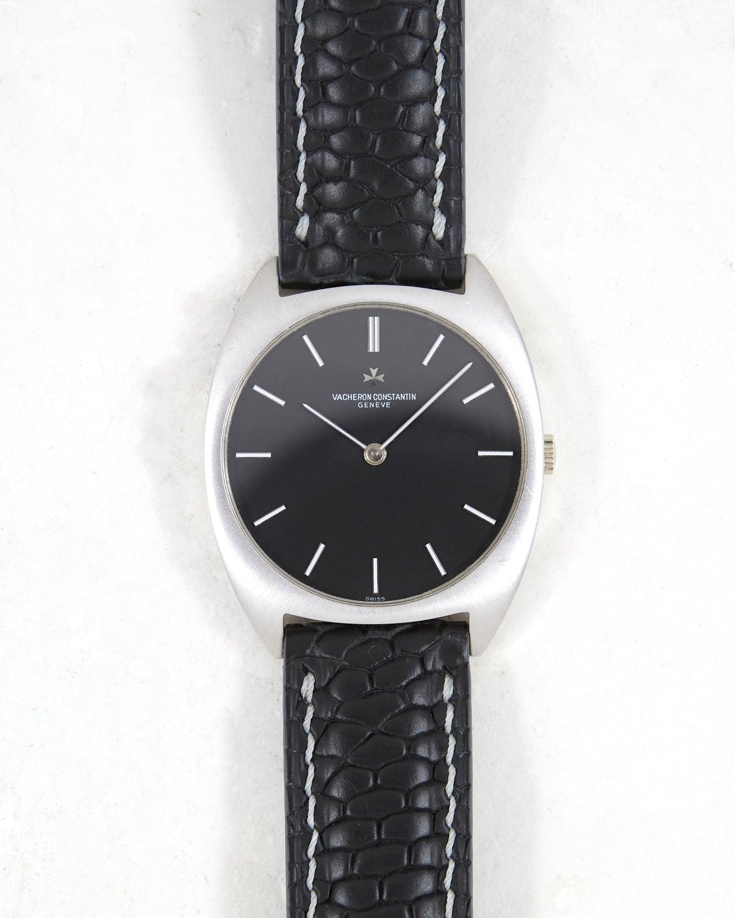 Vacheron Constantin Tonneau 2093 in White Gold Case on Leather Strap and Buckle